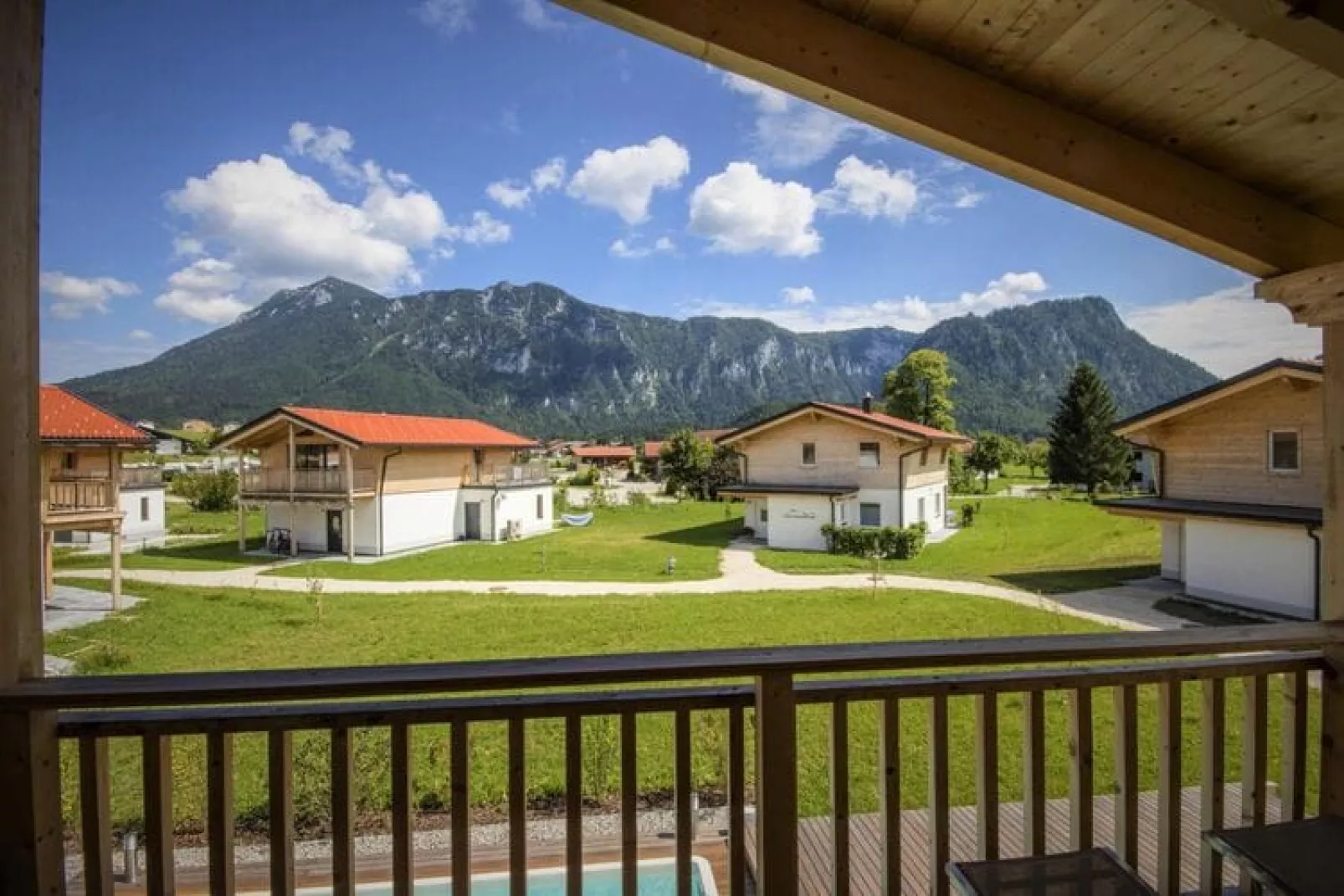 Chalet Falkenstein Inzell-Uitzicht zomer