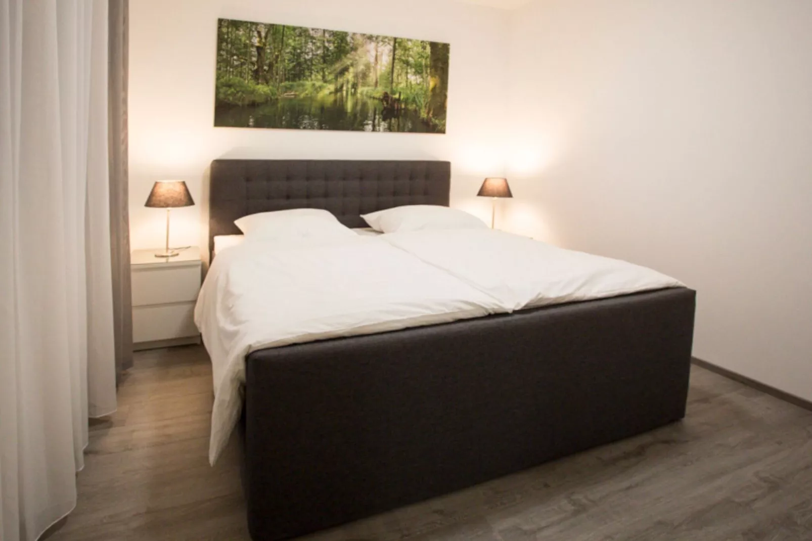 Apartment 60 qm mit Spreeblick-Slaapkamer