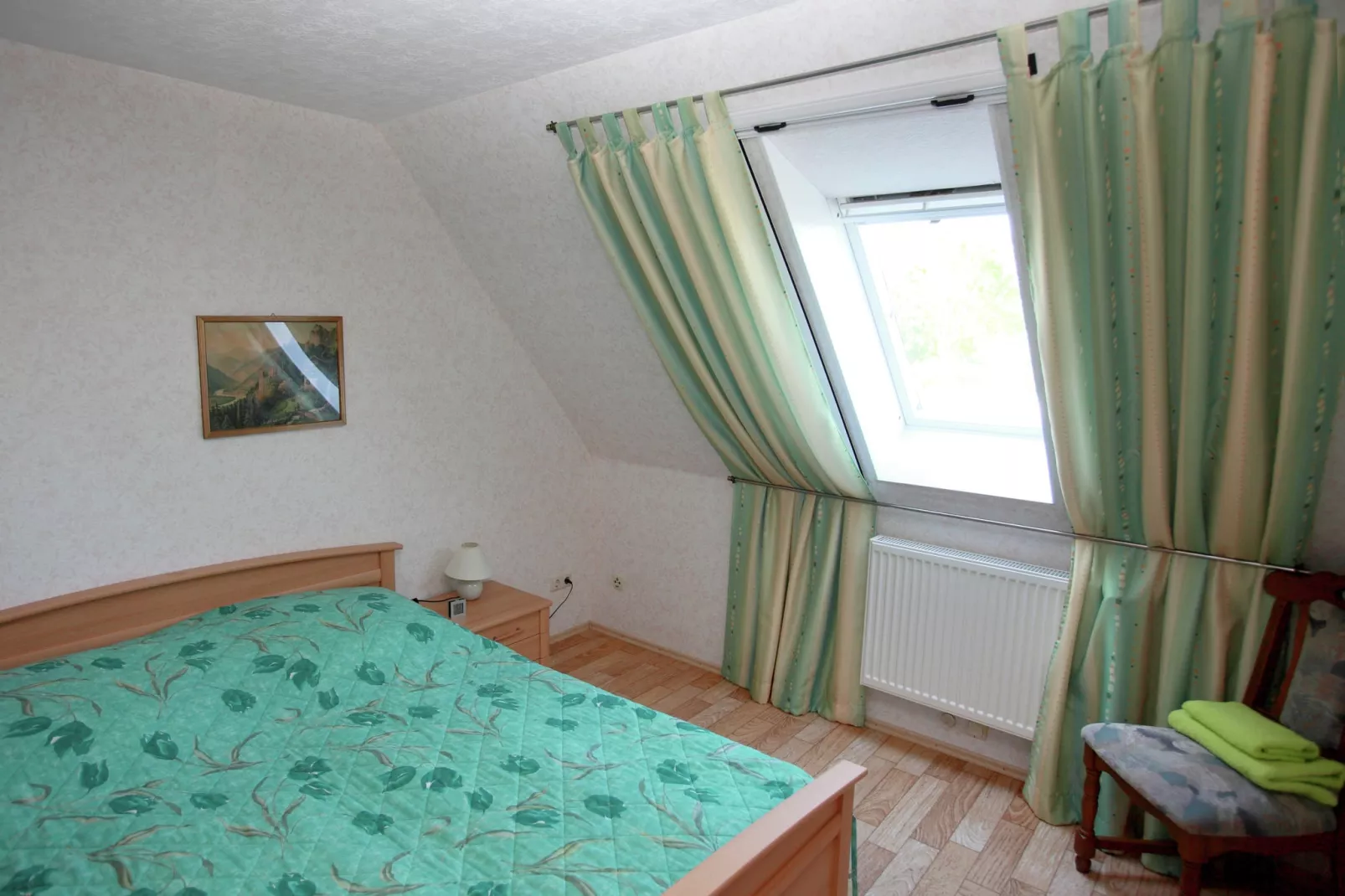 Ferienwohnung mit Feldblick-Slaapkamer