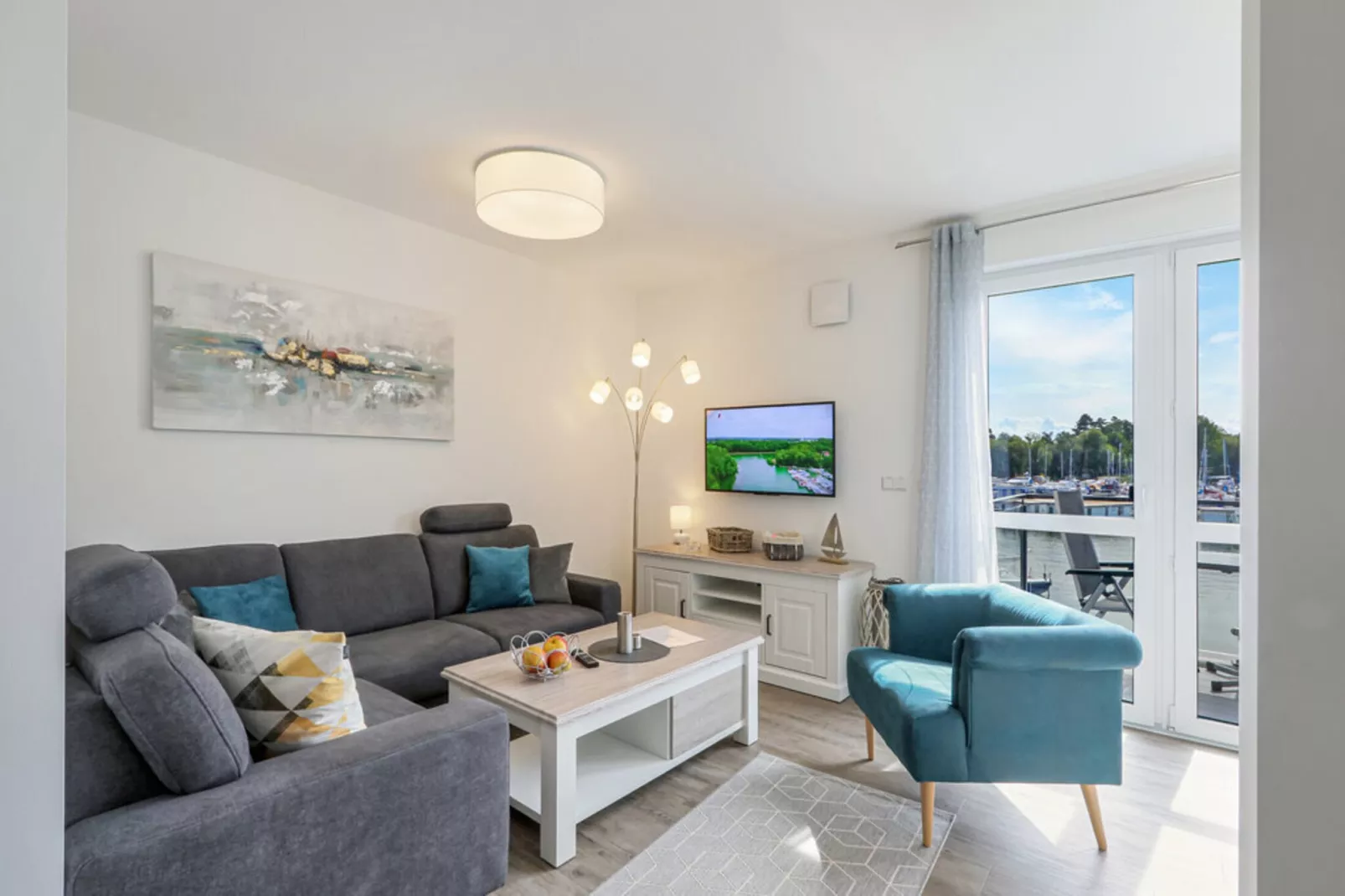 Hafenapartment 623-Woonkamer
