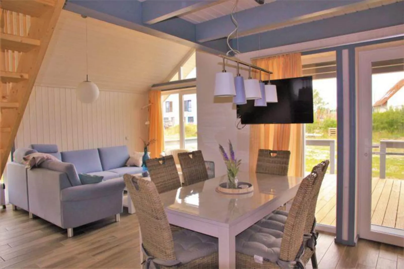 Ferienhaus Seeschwalbe-Classic 90 qm 75a-Woonkamer