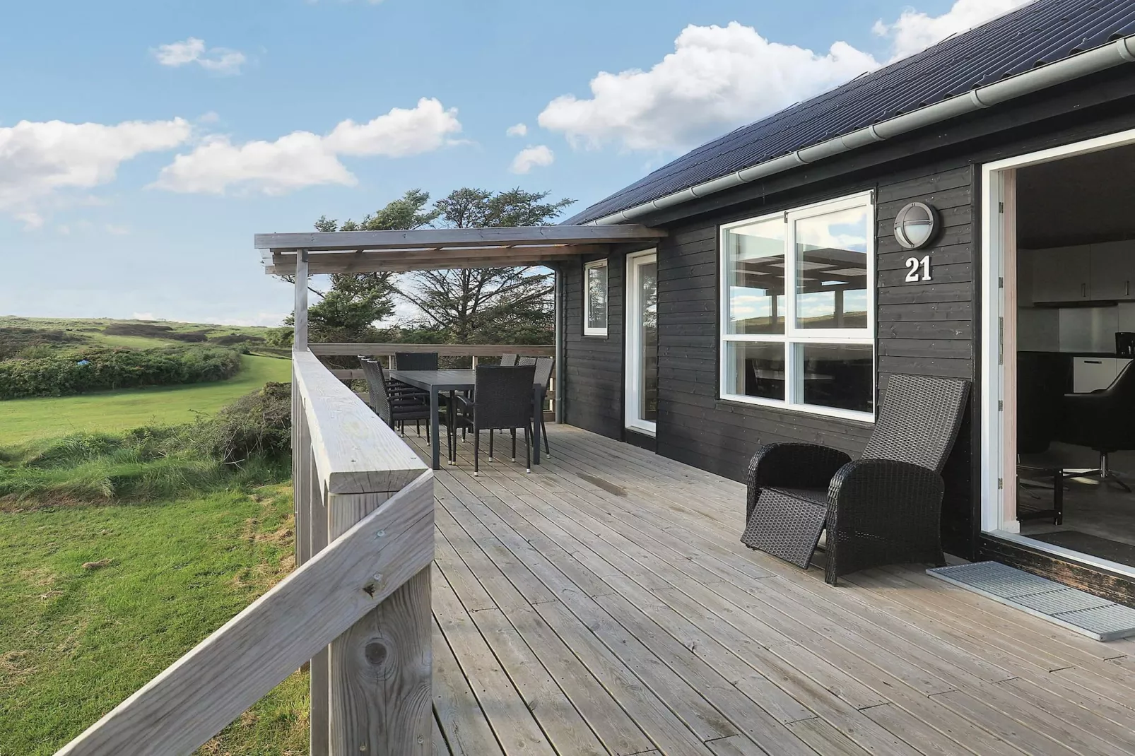 Hut in campingresort met verwarming-Uitzicht
