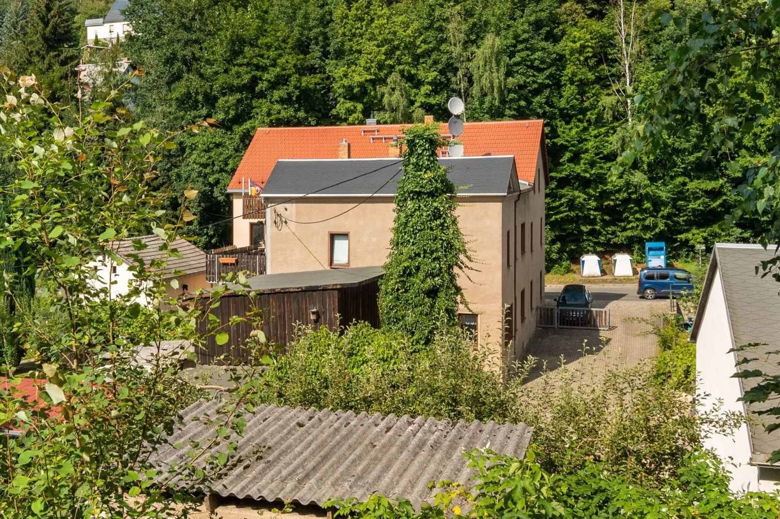 Forsthaus-Gebieden zomer 1km