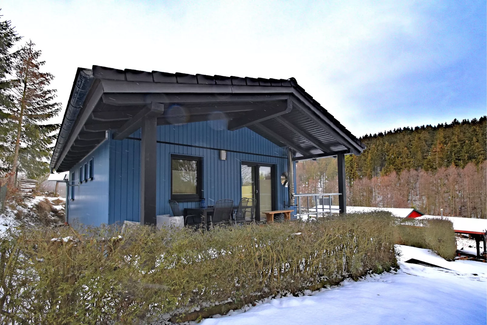 Gezellige vakantiewoning met in Güntersberge-Exterieur winter