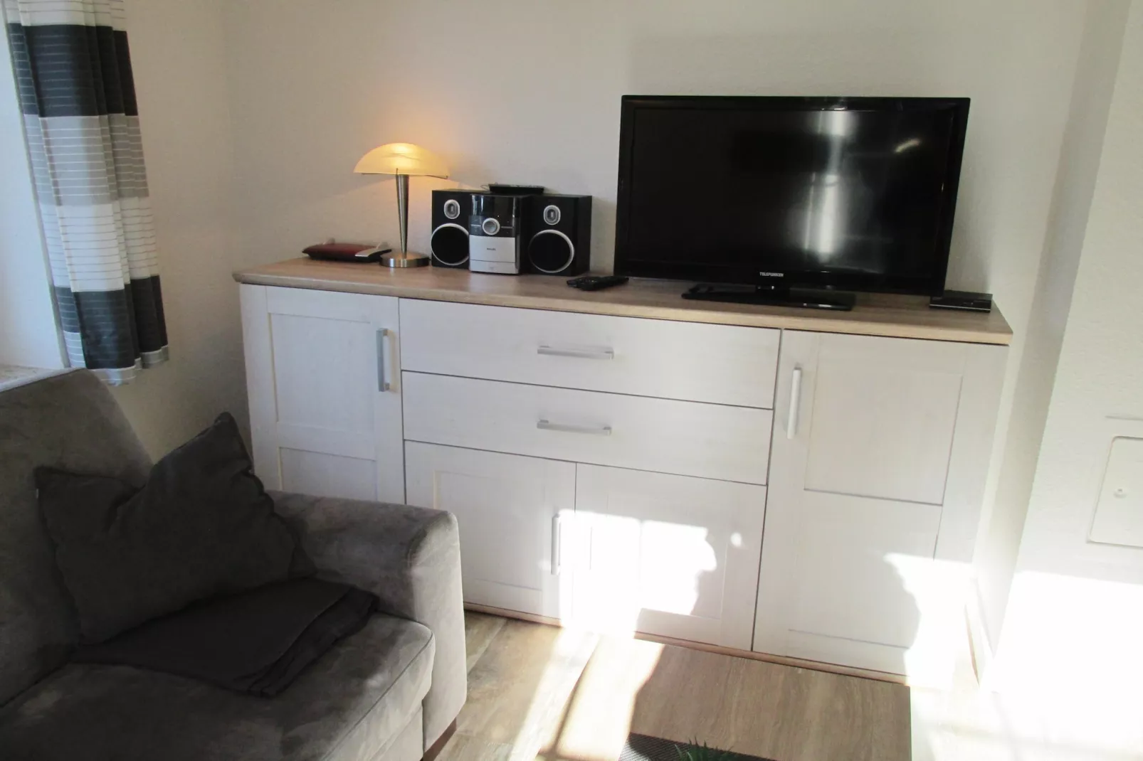 Fewo Seelust 03 Unten-Woonkamer