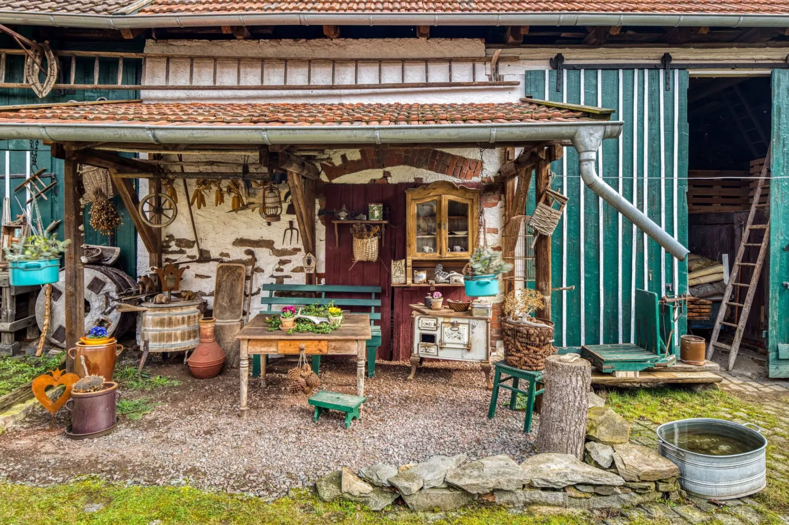 Obermühle-Tuinen zomer