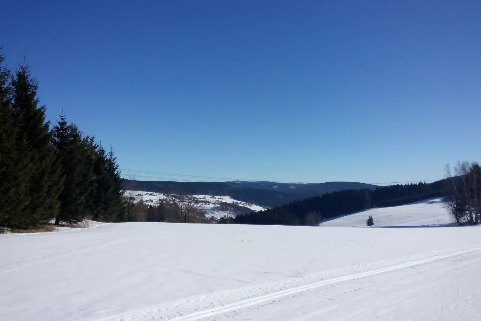 Im Erzgebirge-Gebied winter 1km