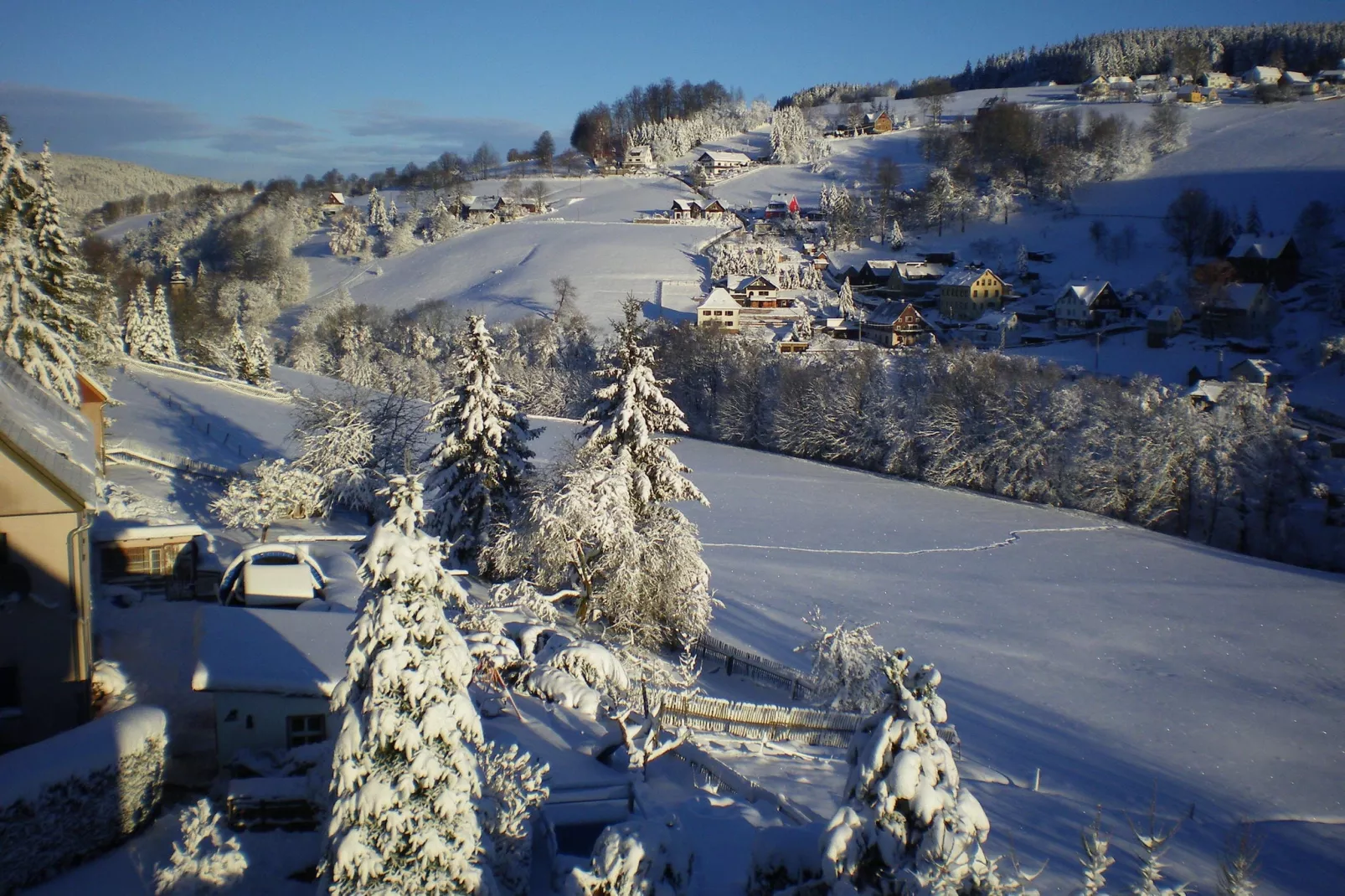 Im Erzgebirge-Uitzicht winter