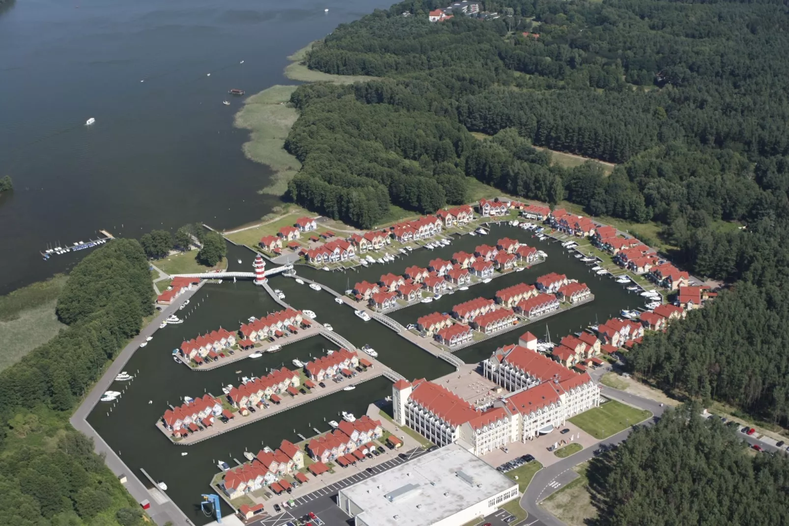 Hafendorf Rheinsberg 2-Gebieden zomer 1km