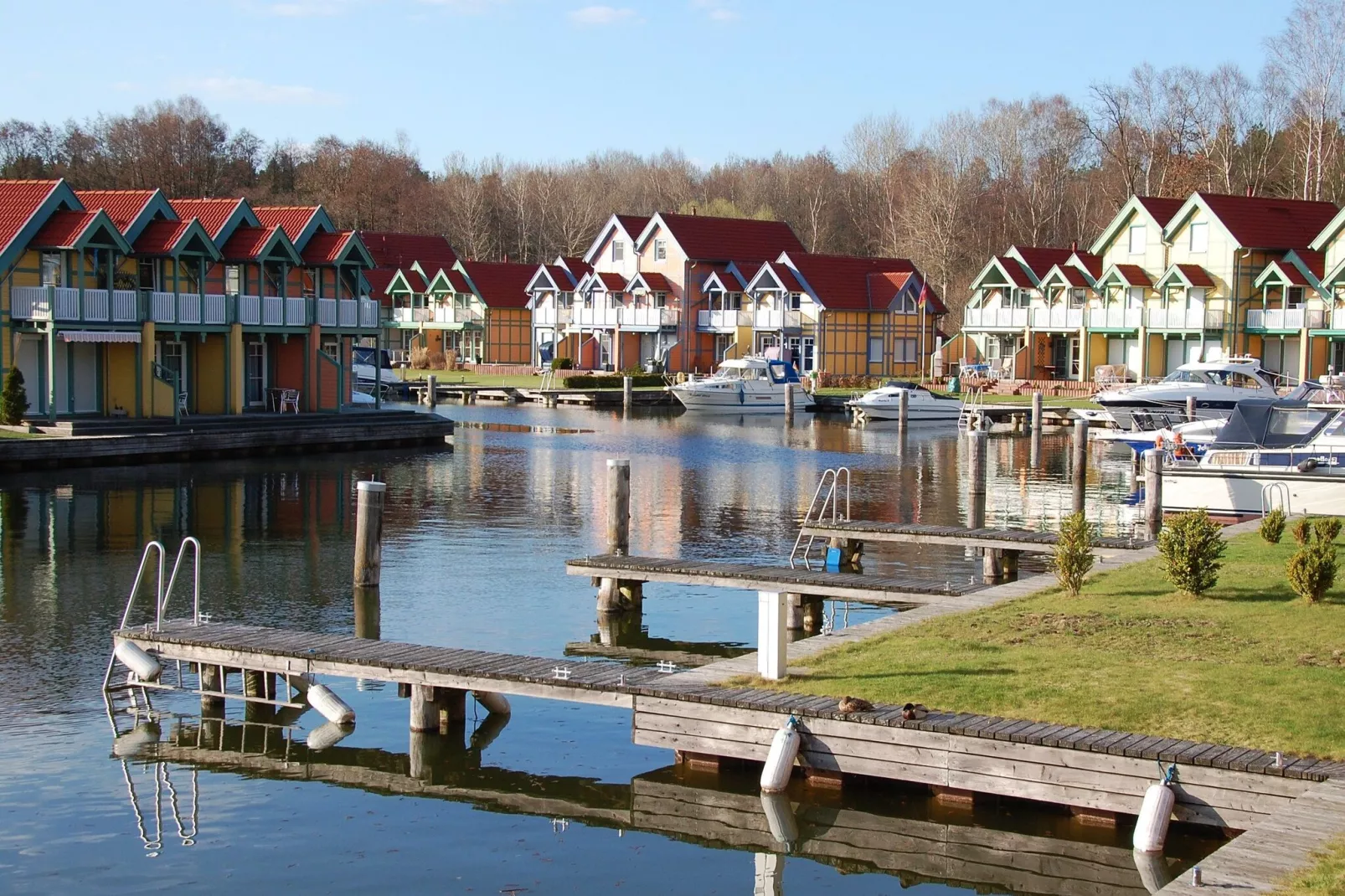 Hafendorf Rheinsberg 2-Gebieden zomer 1km