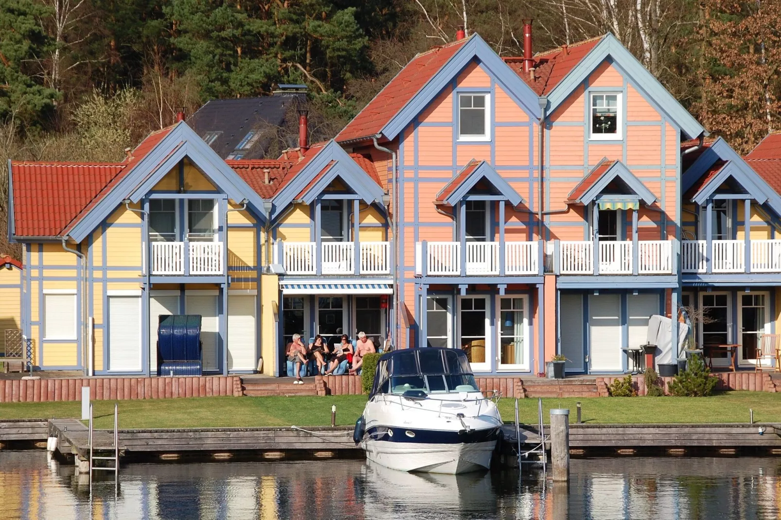 Hafendorf Rheinsberg 2-Gebieden zomer 1km