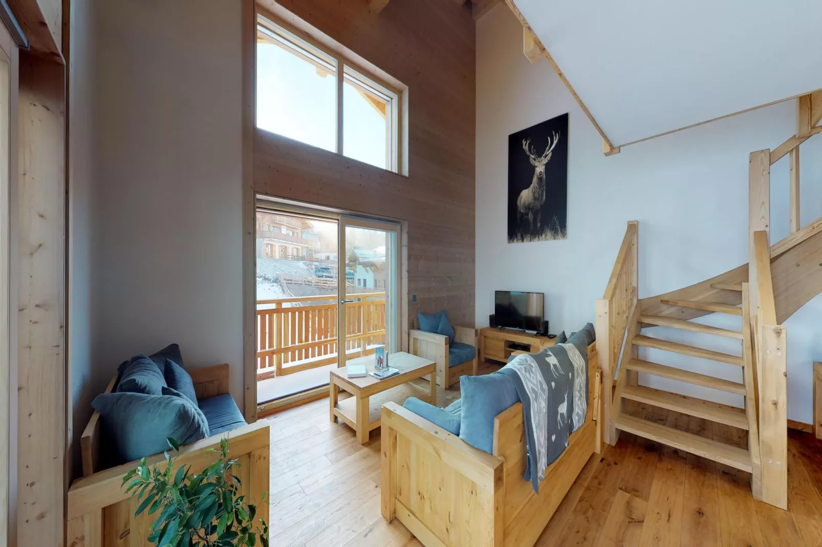 Les Mayens MB 022 - LUXURY apartment 14 pers-Woonkamer
