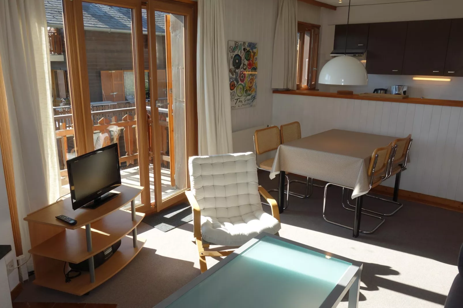 Mélèzes K 020 - SKI & NATURE apartment 4 pers-Woonkamer