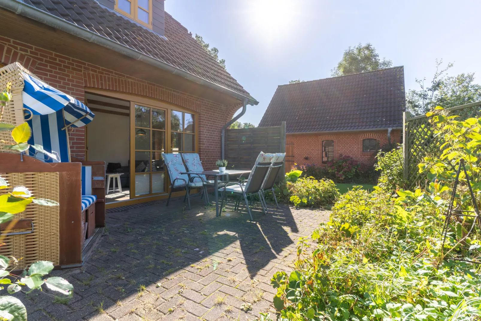 Ferienwohnung Vogelkoje Vollerwiek-Terrasbalkon