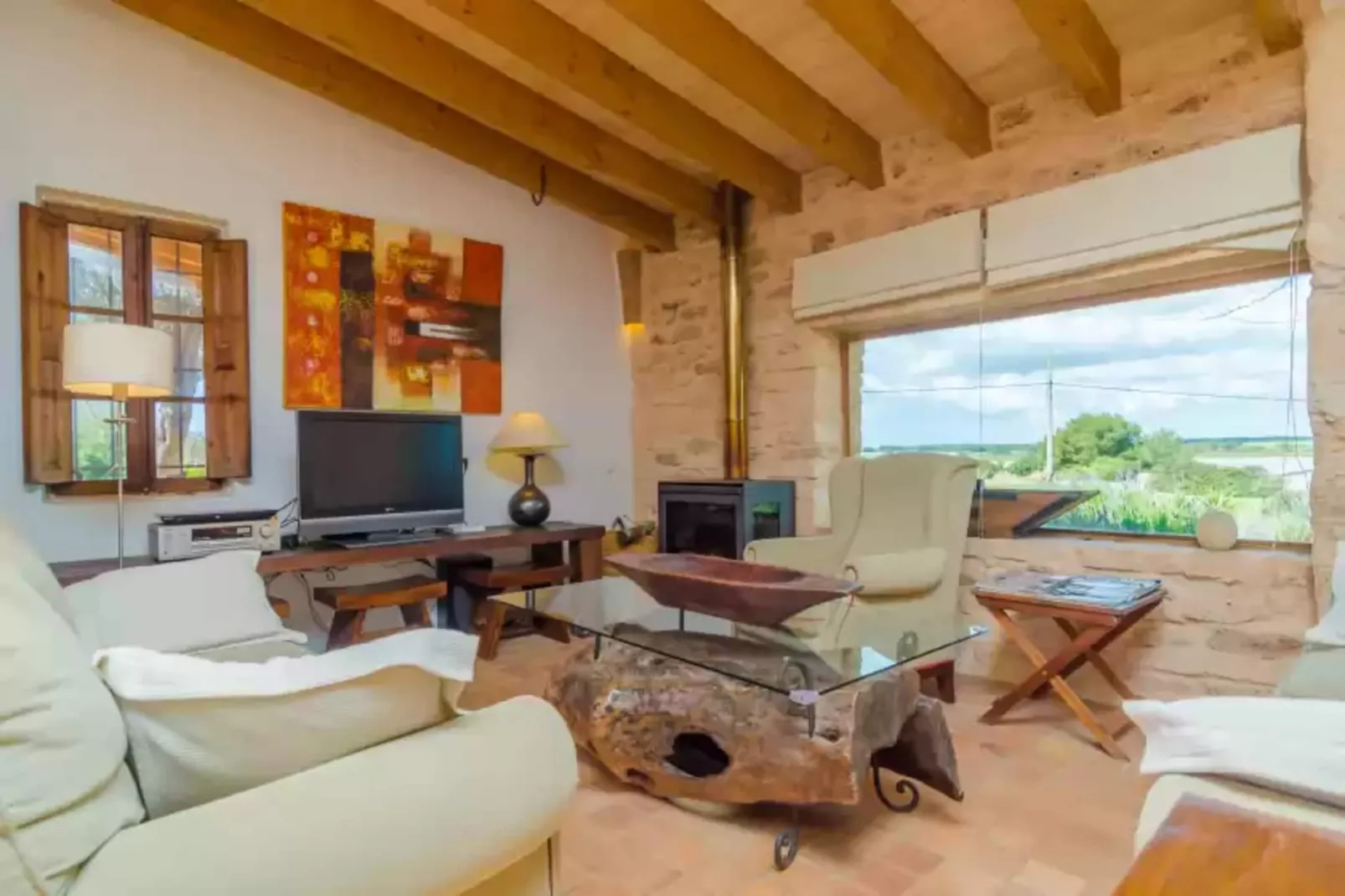 Villa Es MolÍ Des Trenc-Woonkamer