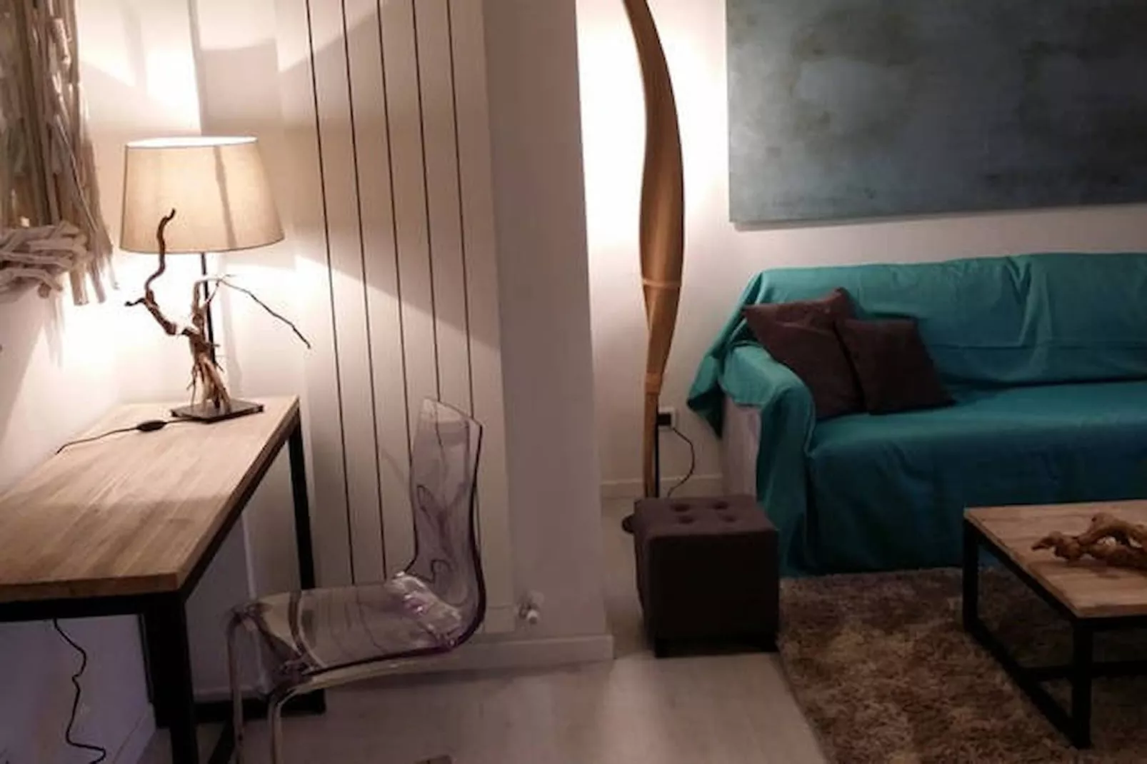 Taggia Bilo  · 1 BR with a sea view terrace-Woonkamer