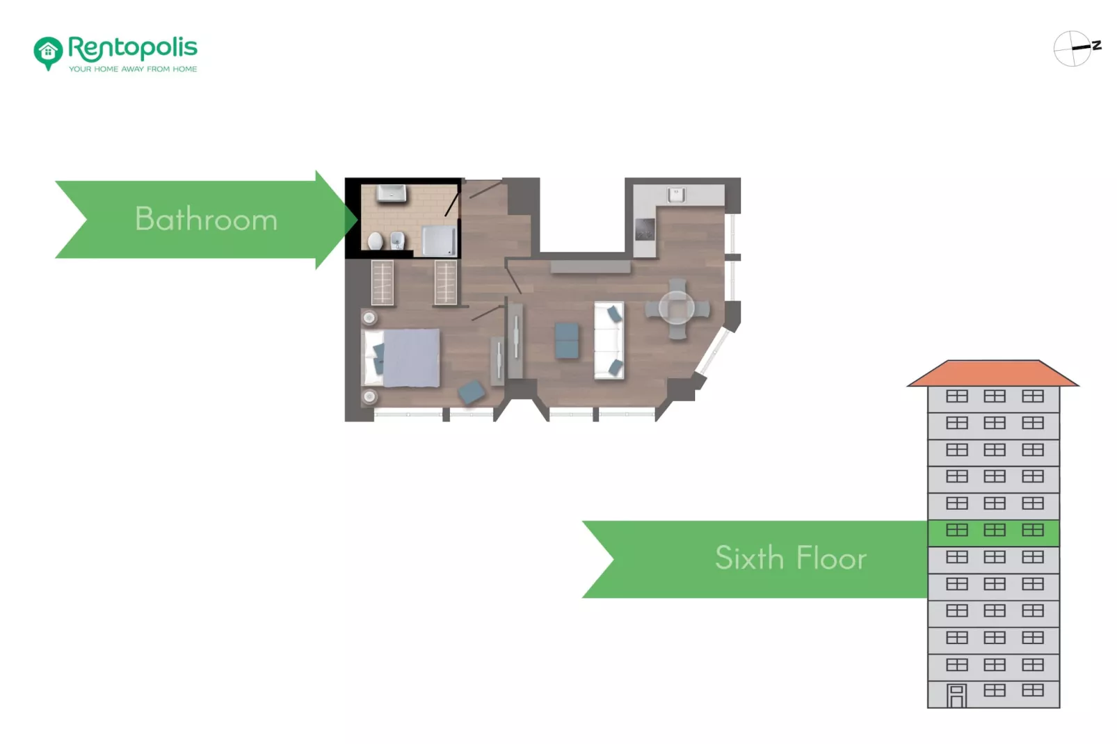 CENTRO San Babila  - Central Tower apartment w/ter-Niet-getagd