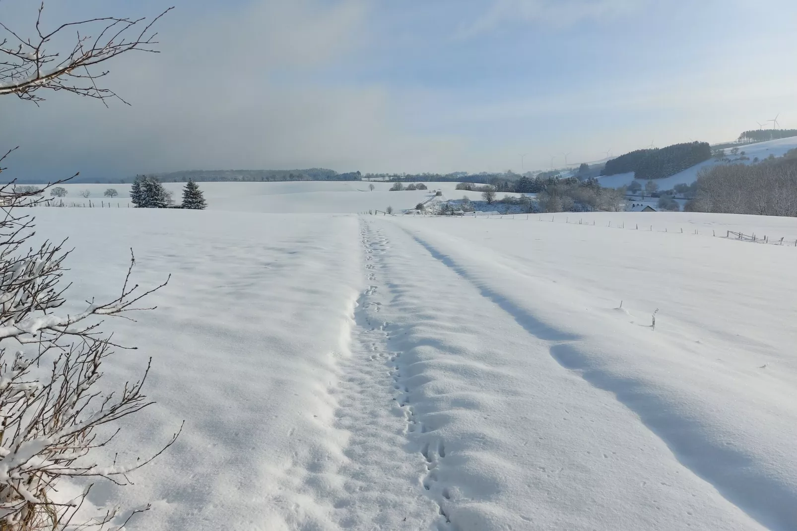 Ferienhaus Waldblick-Uitzicht winter