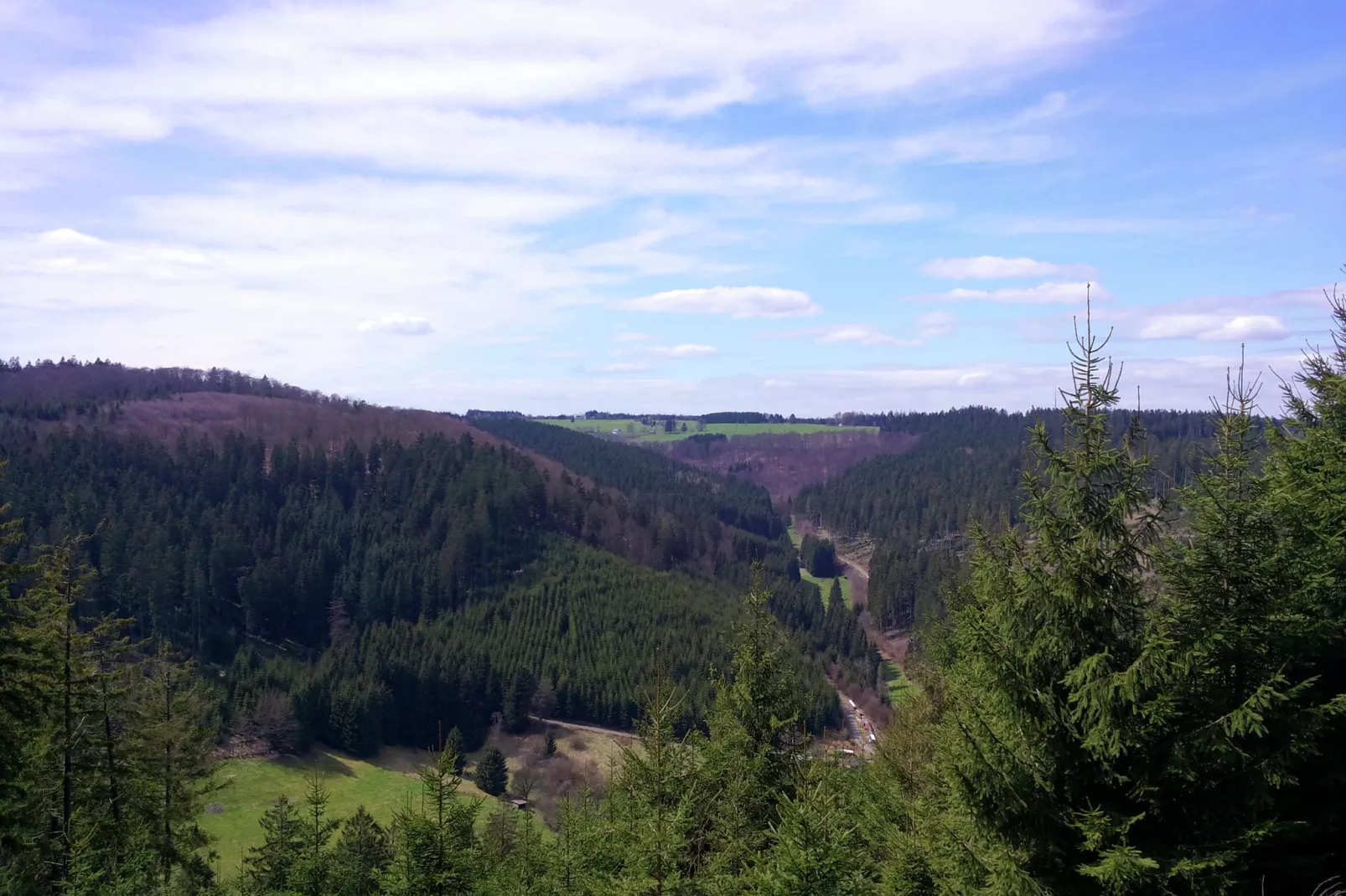 Waldhäuschen-Gebieden zomer 1km