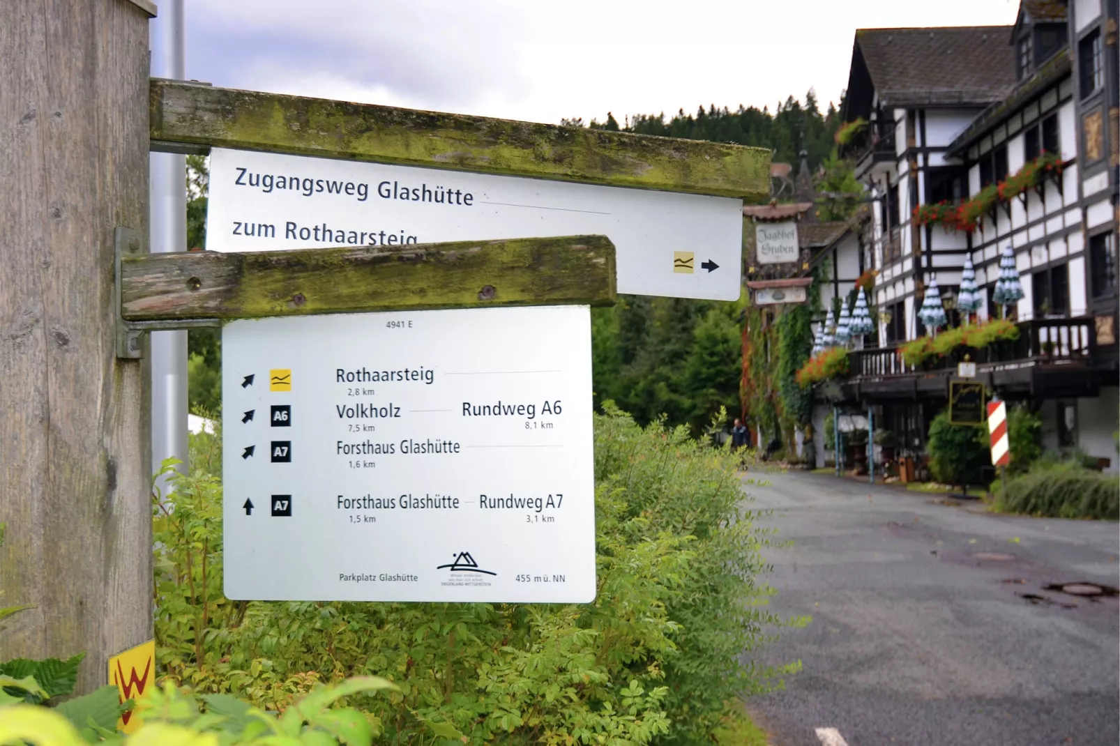 Waldhäuschen-Gebieden zomer 1km