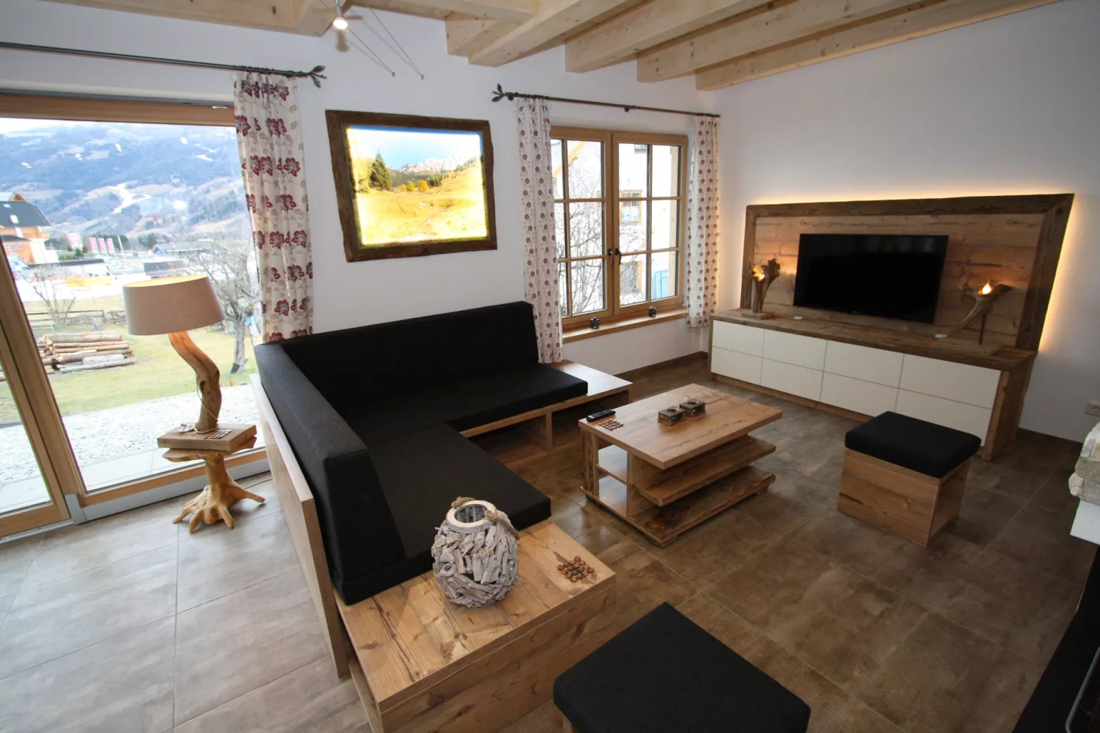 Panorama Chalet-Woonkamer