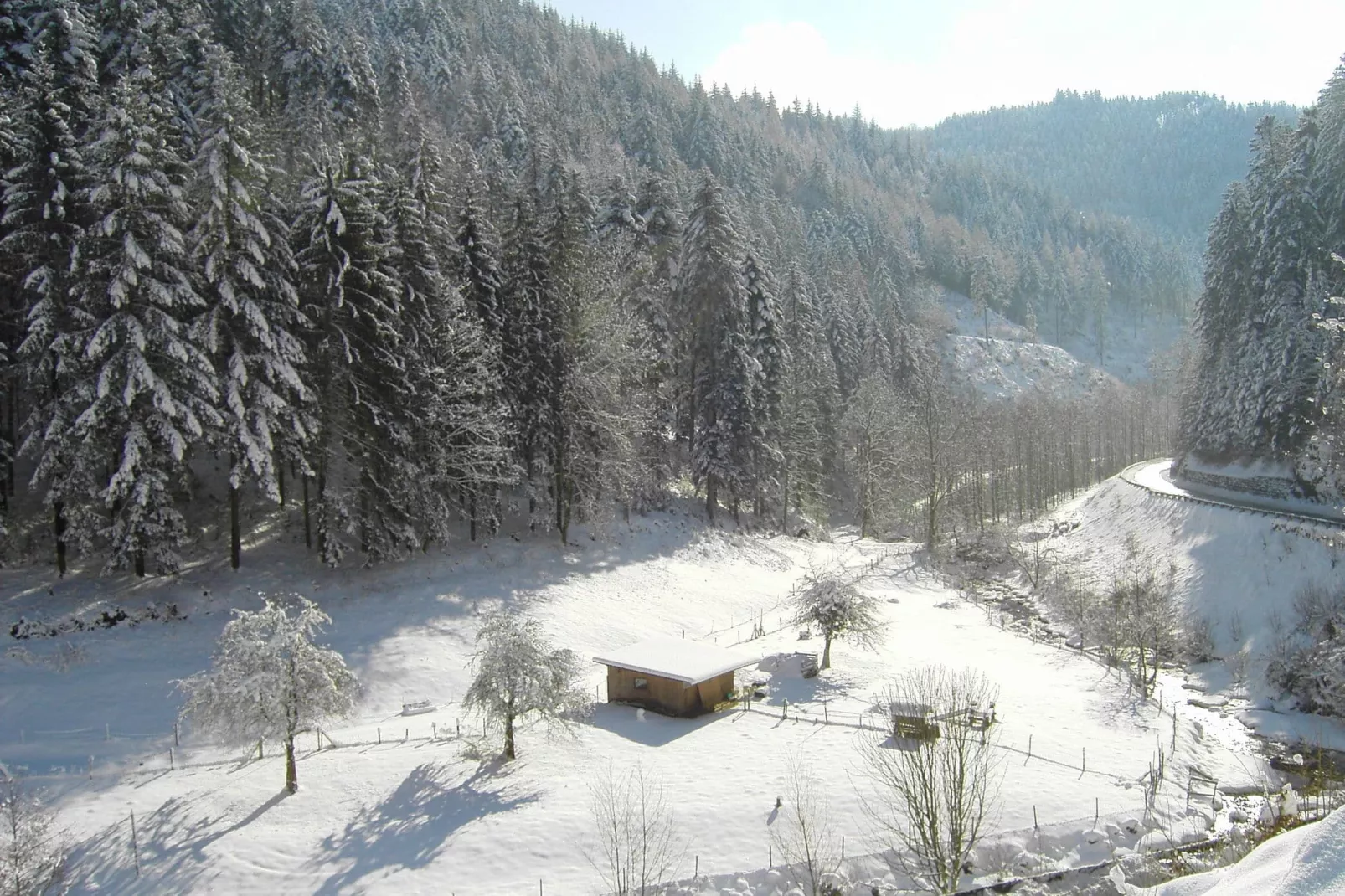 Landhaus Bächle-Gebied winter 1km