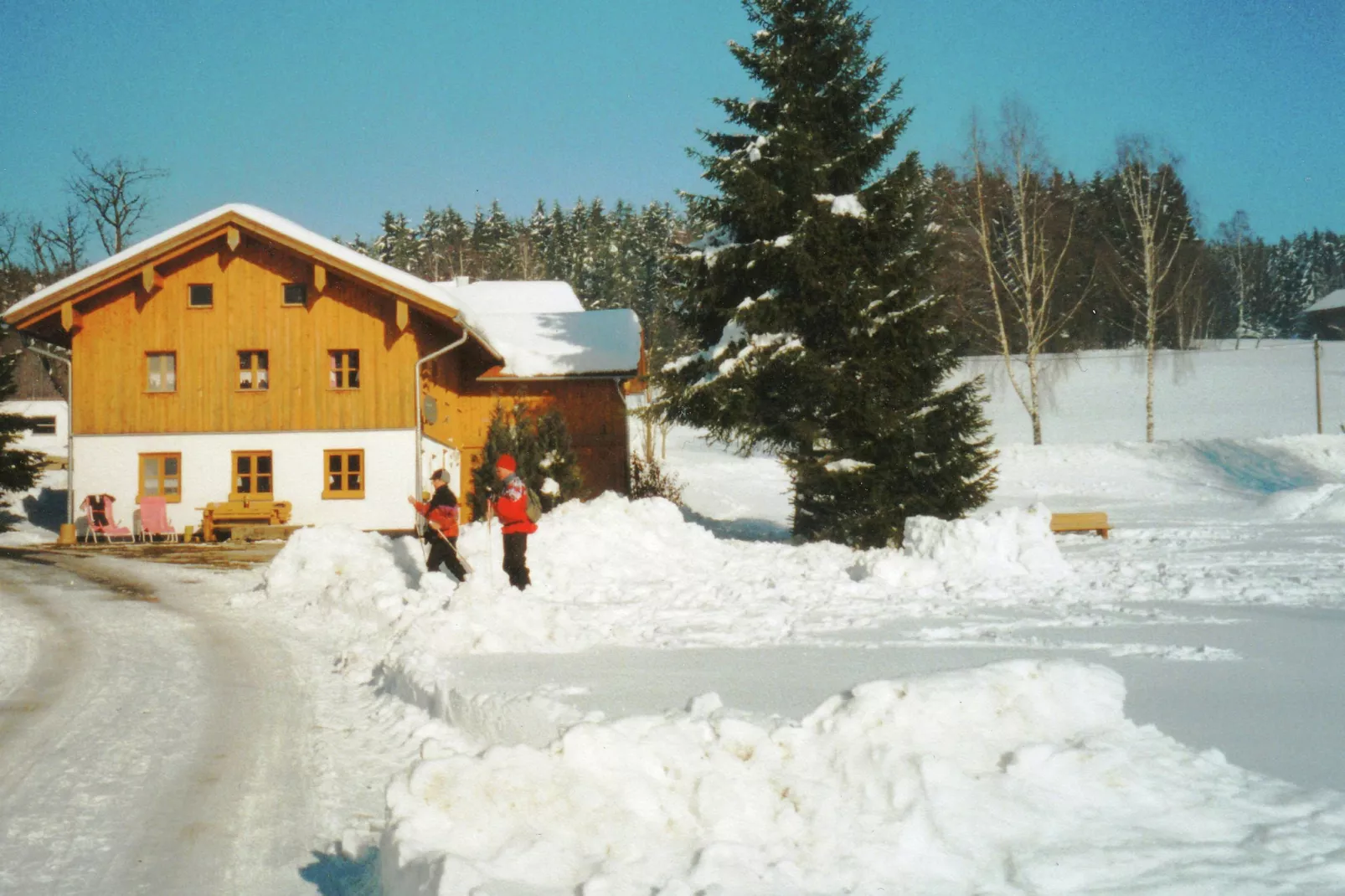Ferienhaus Wiesing-Uitzicht winter