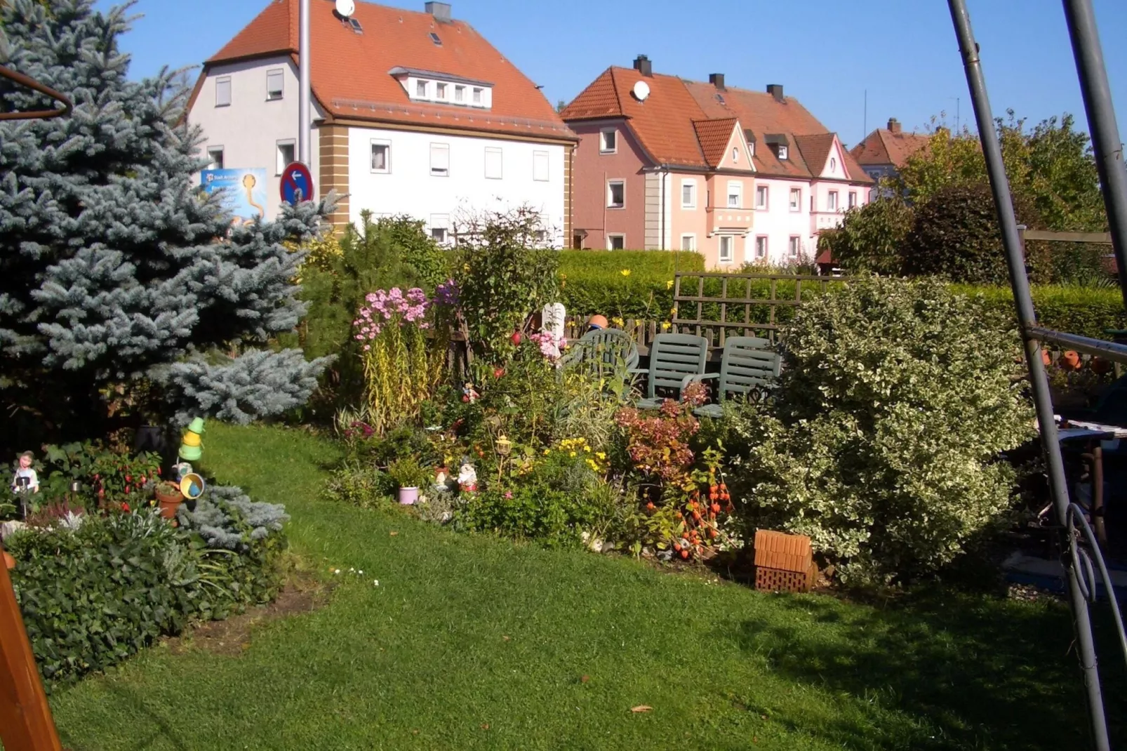 Ferienwohnung in Arzberg EG-Uitzicht zomer