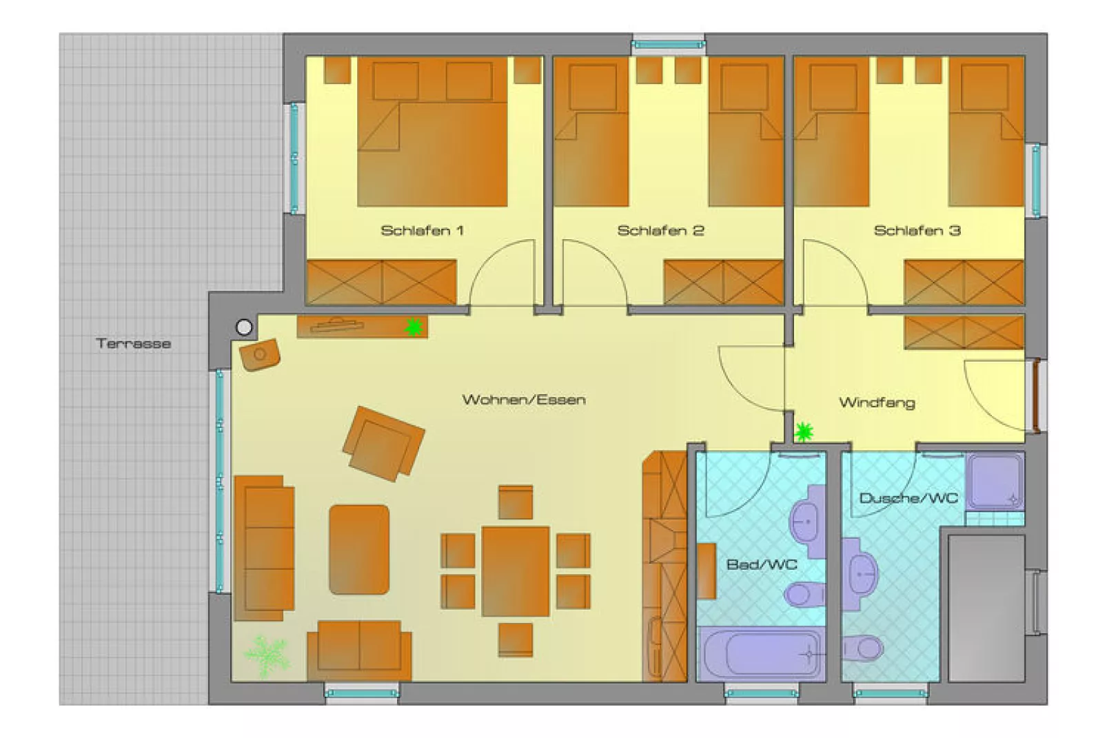 FH Silbermöwe-Plattegrond