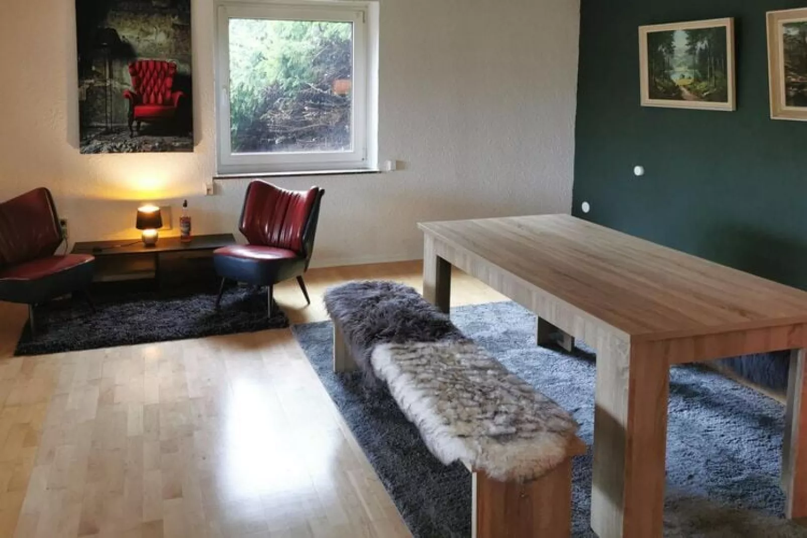 Kombination Bärenhütte  Hirschblick 10 Erw 2 Kinder-Woonkamer
