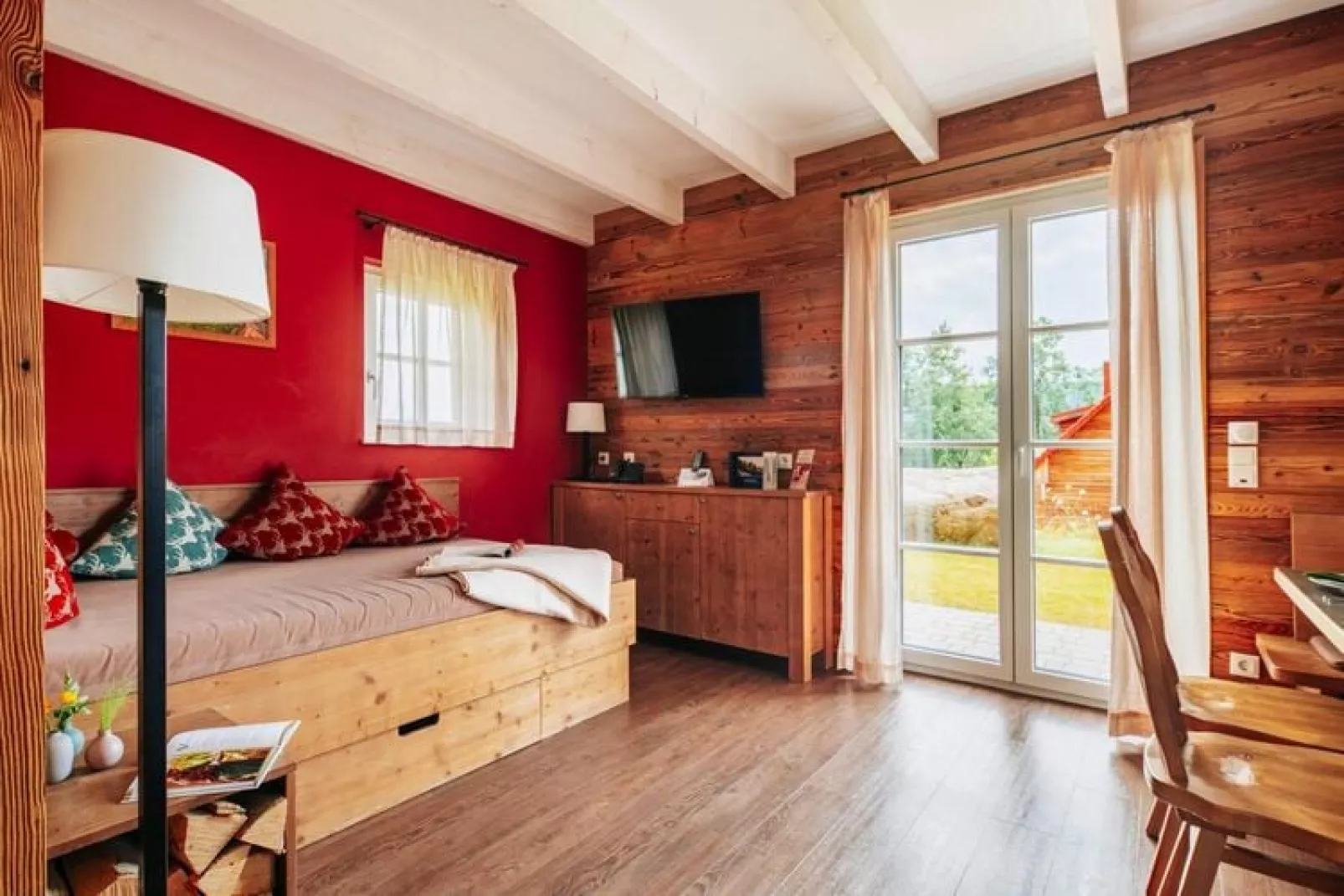 Ferienhaus Typ Premium Lodge best price 5 Personen-Woonkamer