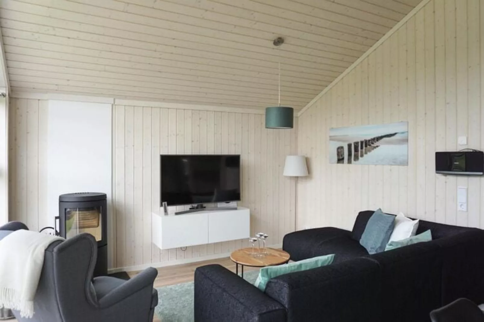 Sommerhus-nordlys 80 qm-Woonkamer