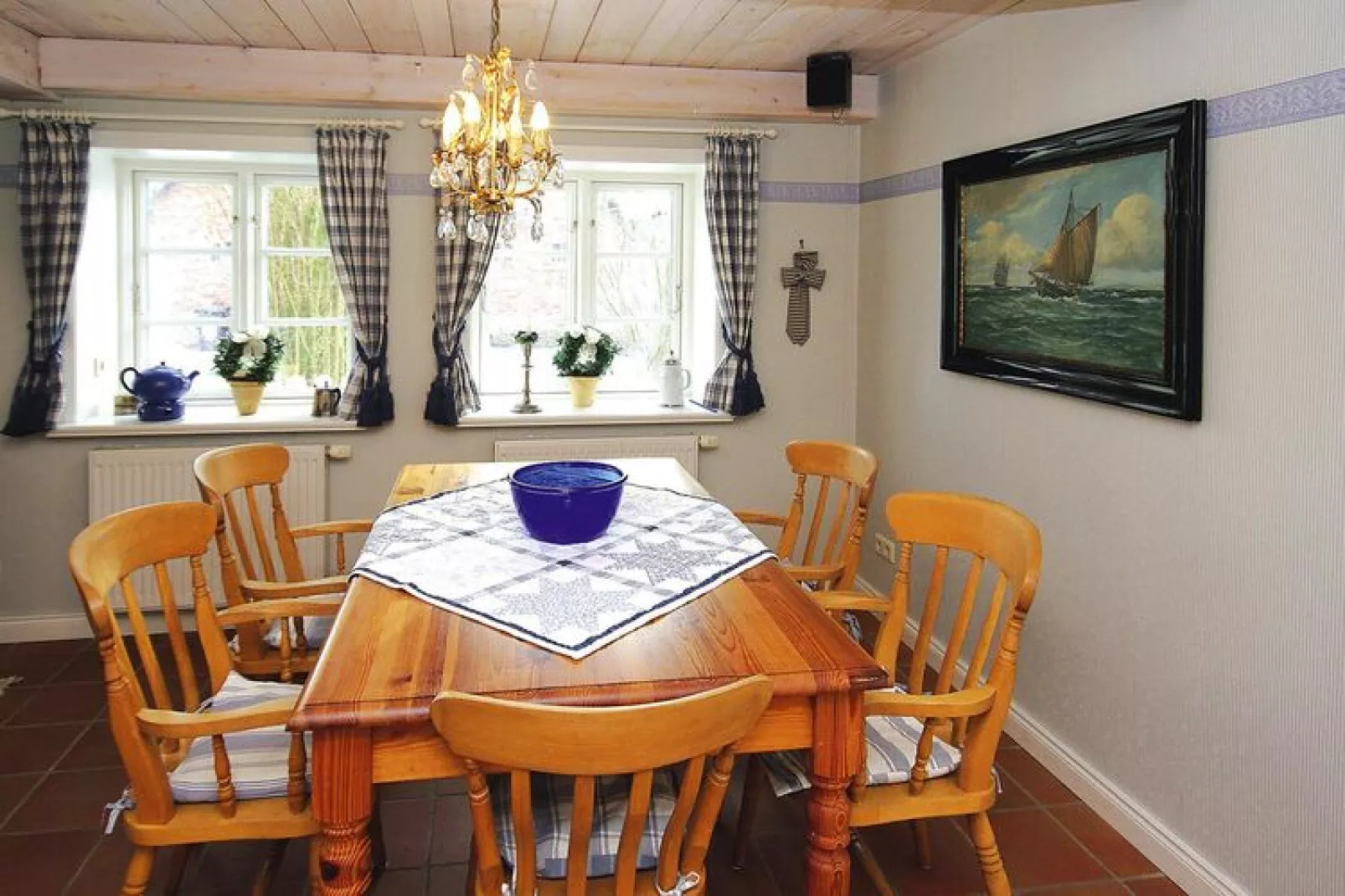 Doppelhaus in Oldsum auf Föhr-Haus 1-Eetkamer