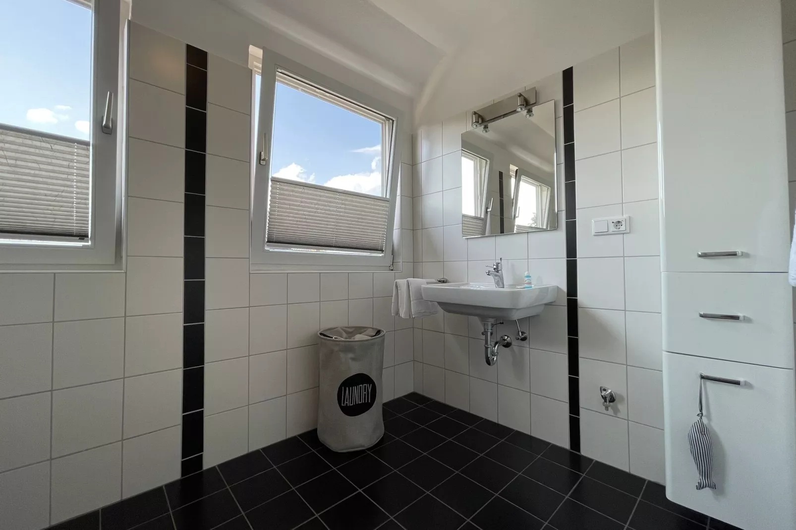Ferienwohnung in Wyk Boldixum Whg 4 - 3 Erw 1 Kind-Badkamer