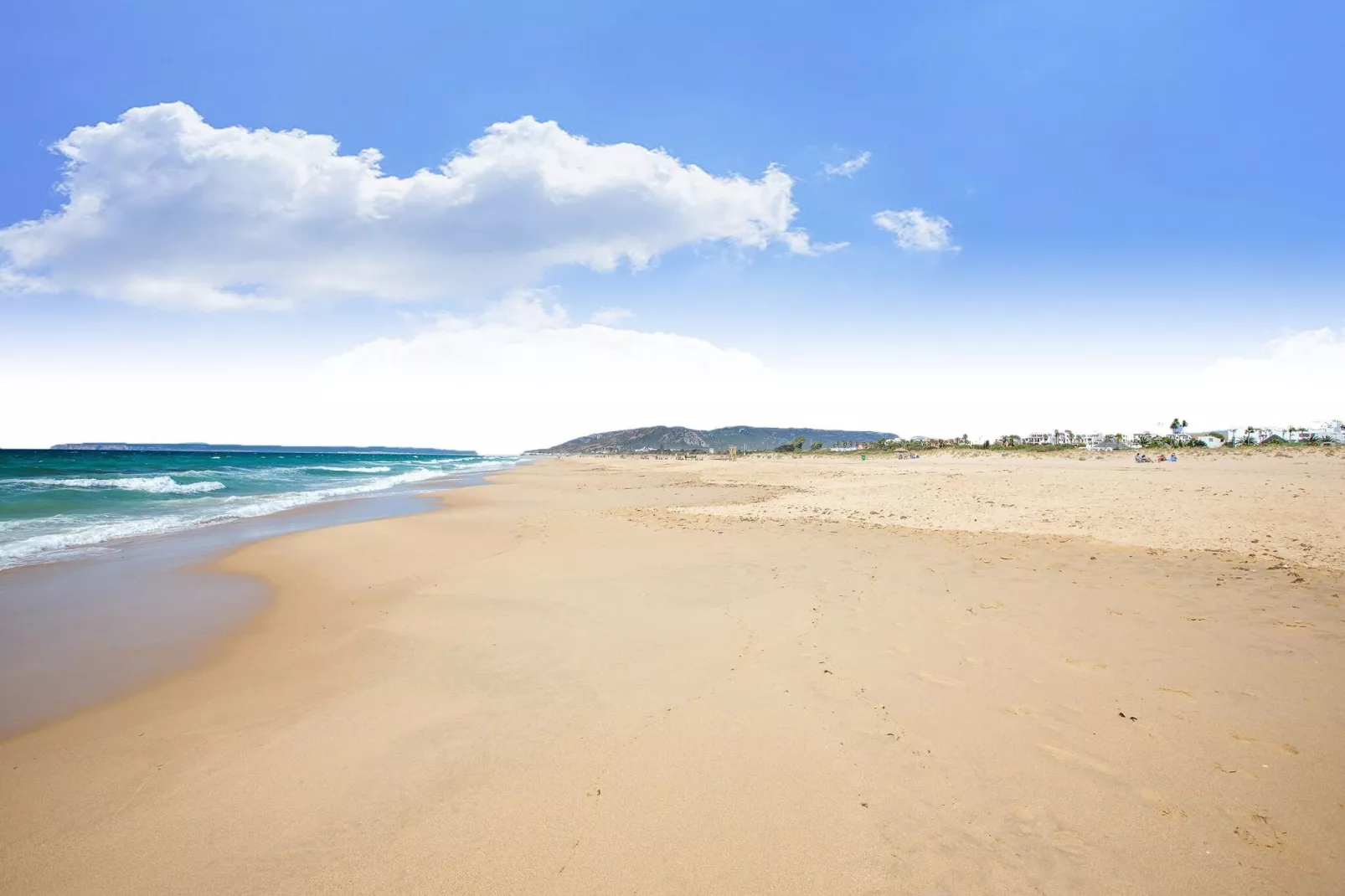 Beachfront Zahara-Gebieden zomer 5km
