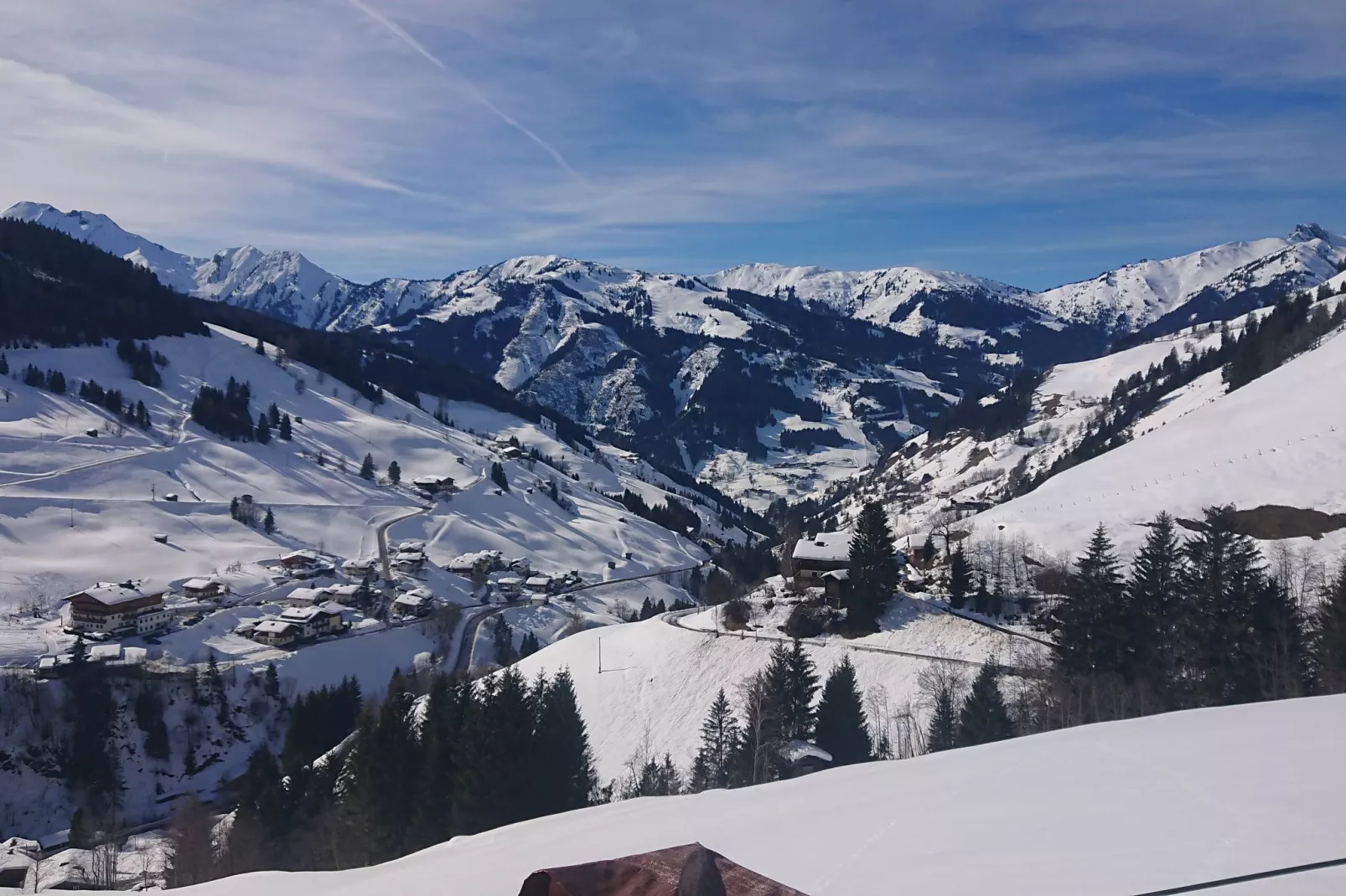 Prachtig appartement in Salzburgerland met zonnig balkon-Uitzicht winter