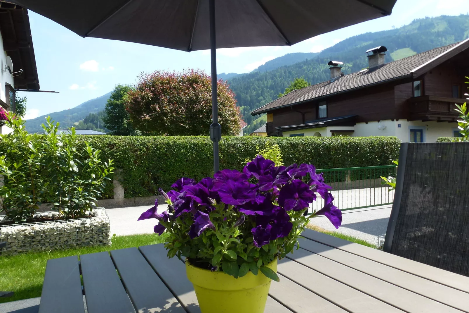 Chalet Cervus Zell am See-Tuinen zomer