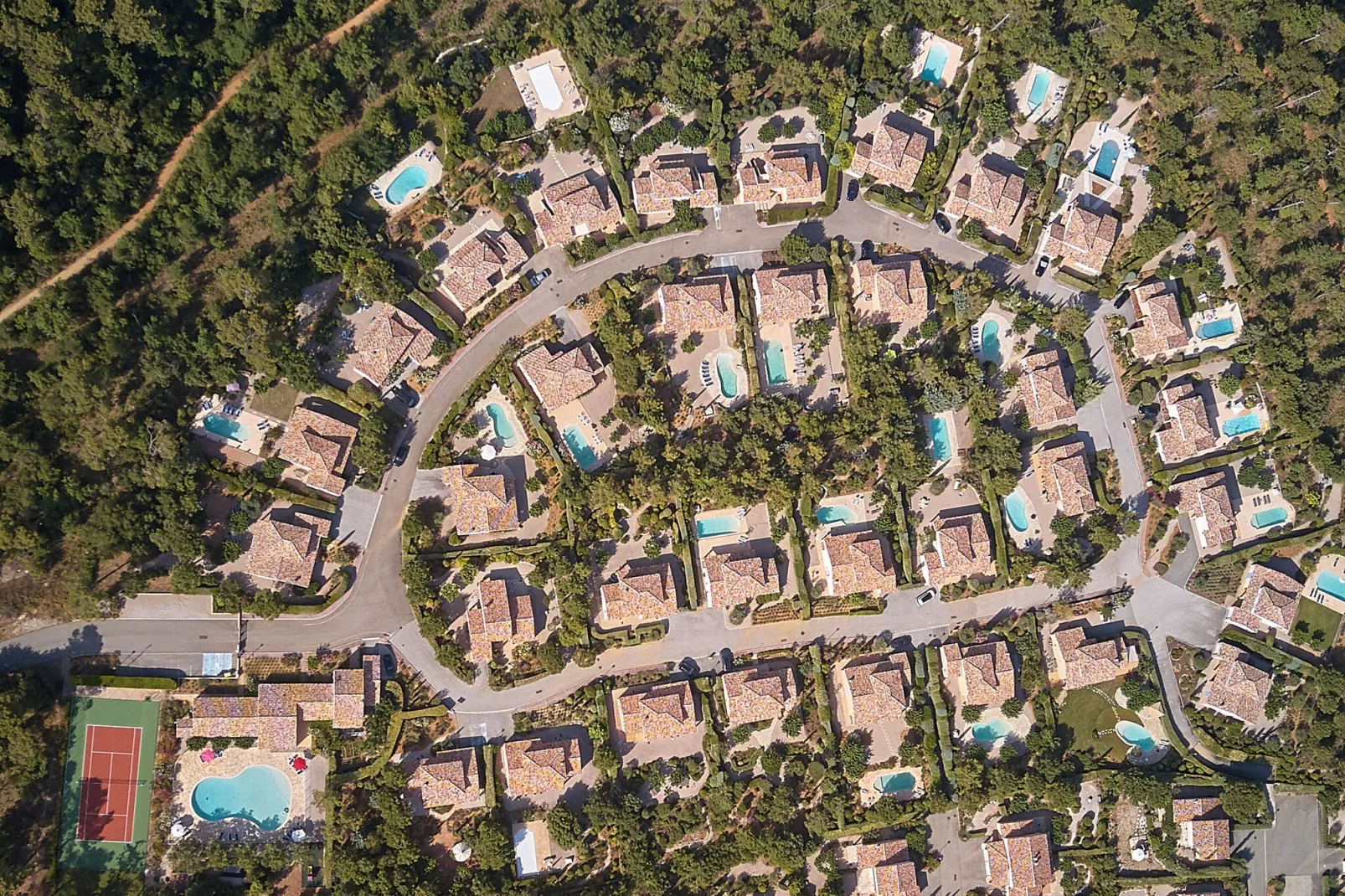 La Vallée de la Sainte Baume-Gebieden zomer 1km