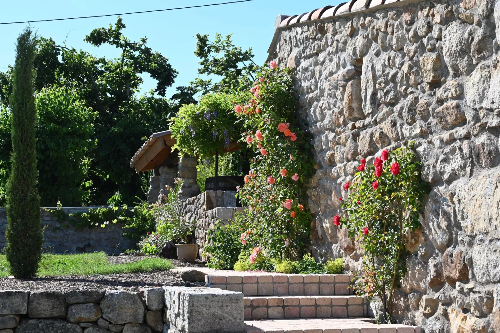 Villa - Largentière-Tuinen zomer