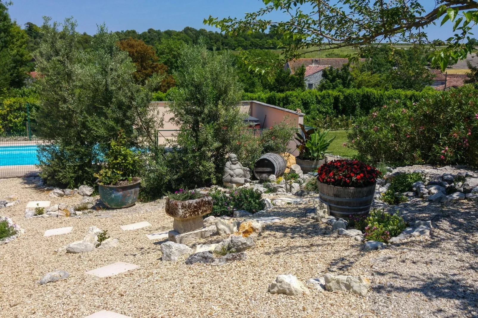 Maison mitoyenne avec piscine-Tuinen zomer