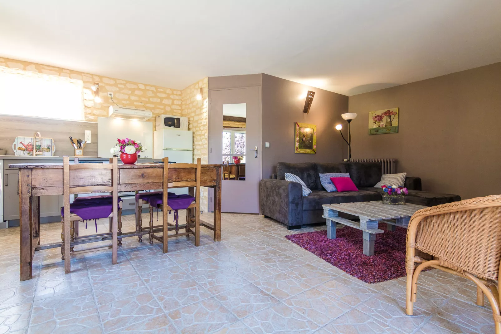 Gîte du Bousquet-Woonkamer