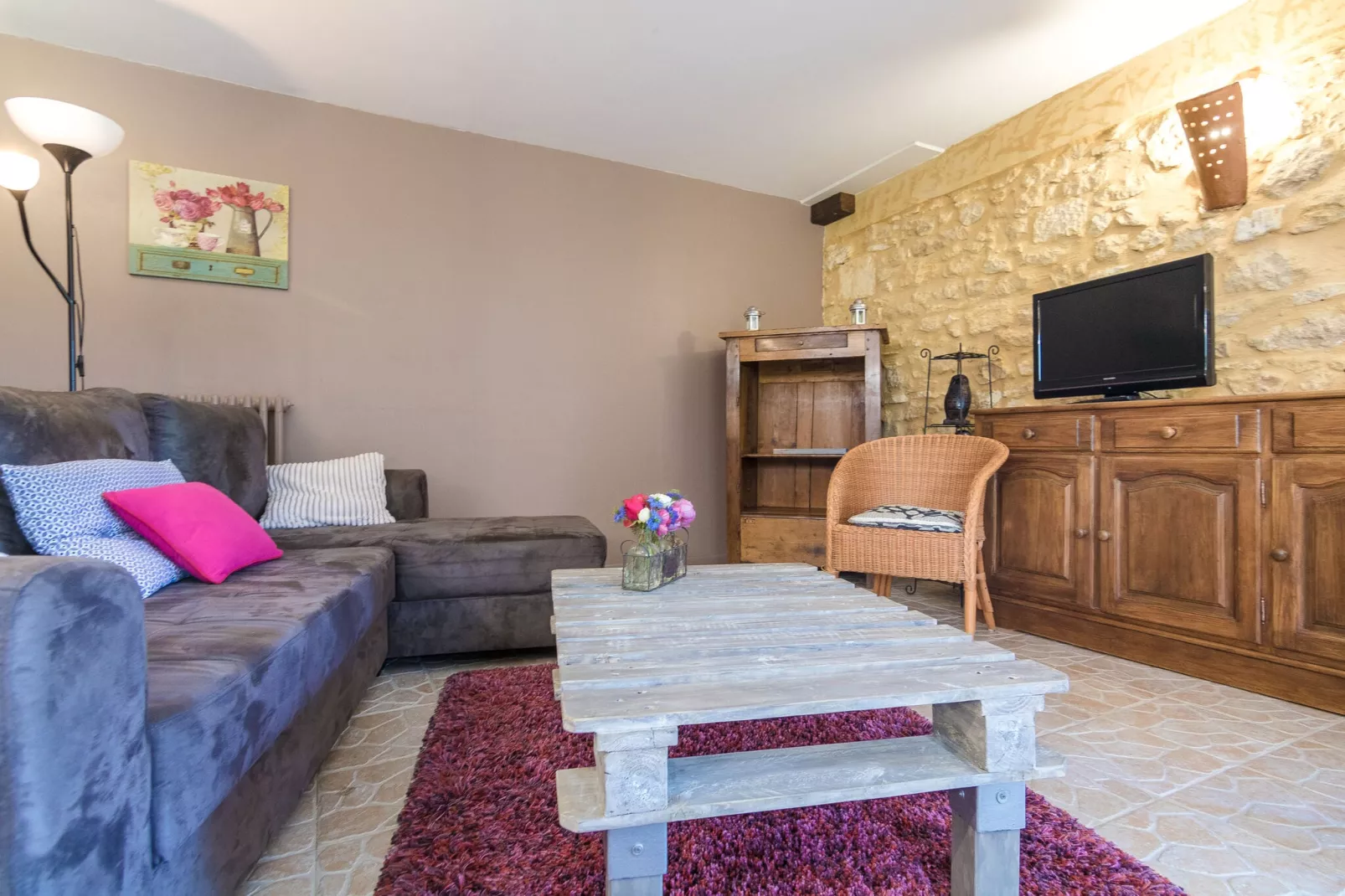 Gîte du Bousquet-Woonkamer