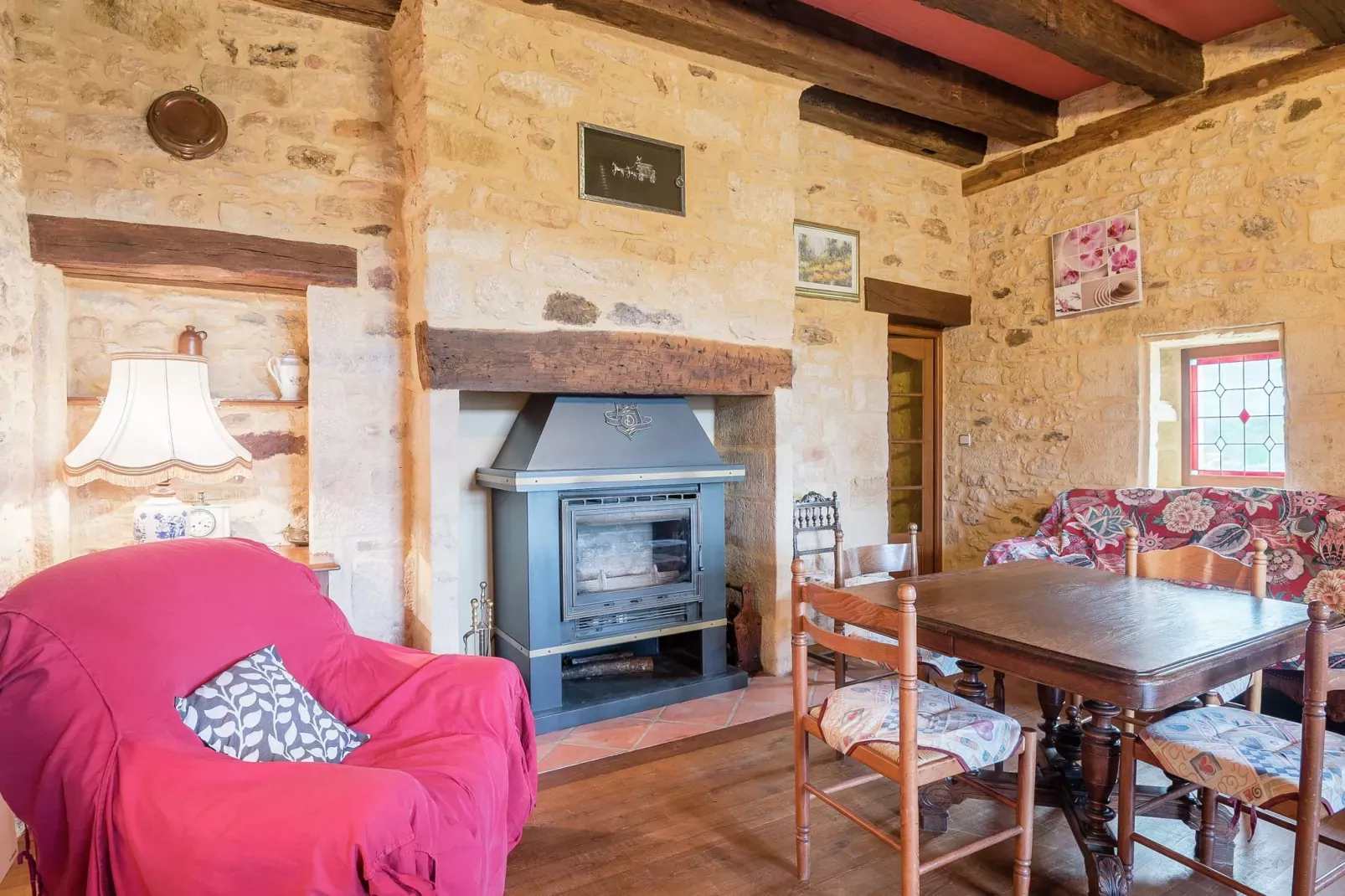 Prachtig landhuis met authentieke sfeer in Prats-du-Périgord - Eetkamer