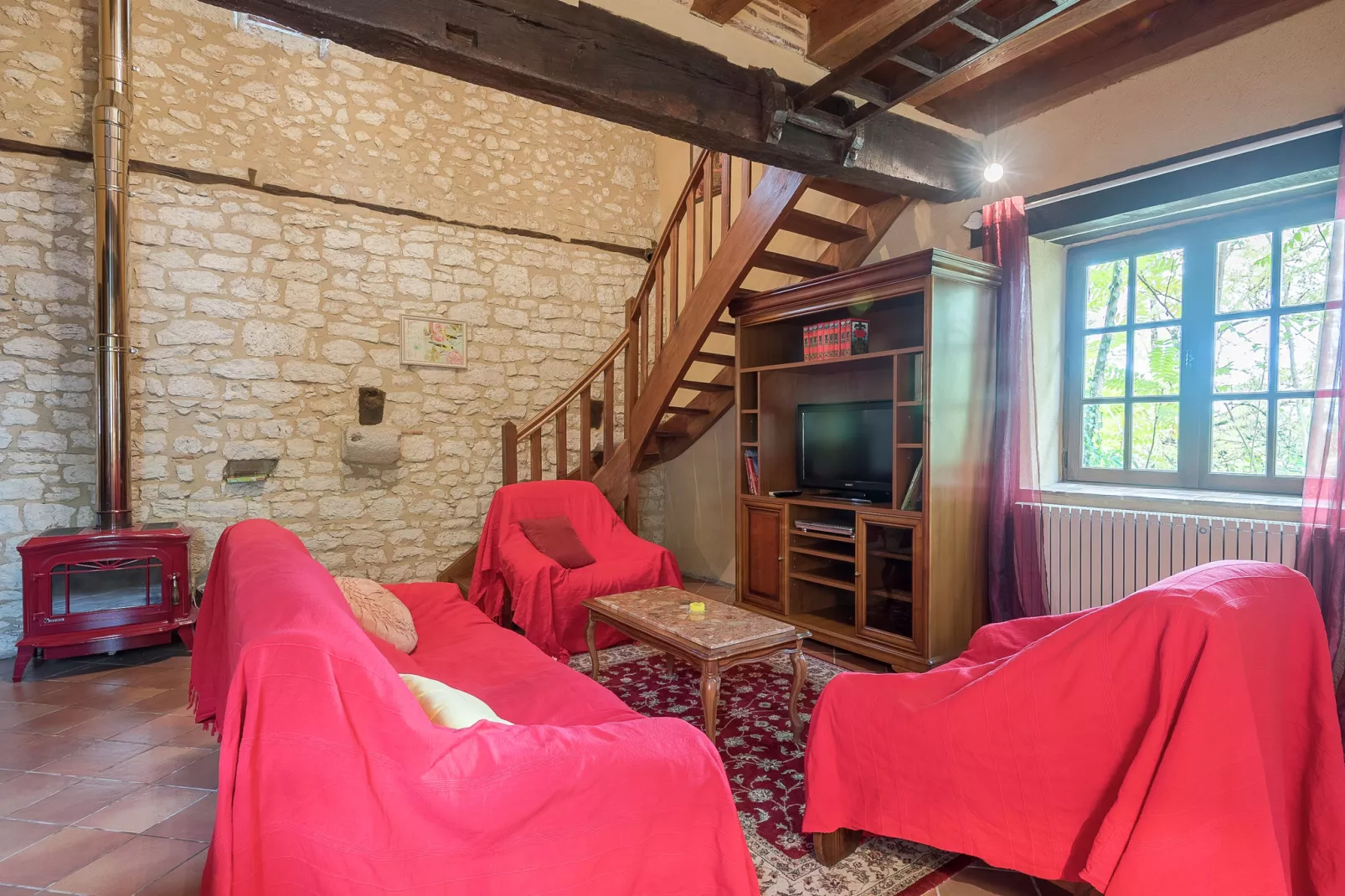 Maison de vacances Bouniagues-Woonkamer