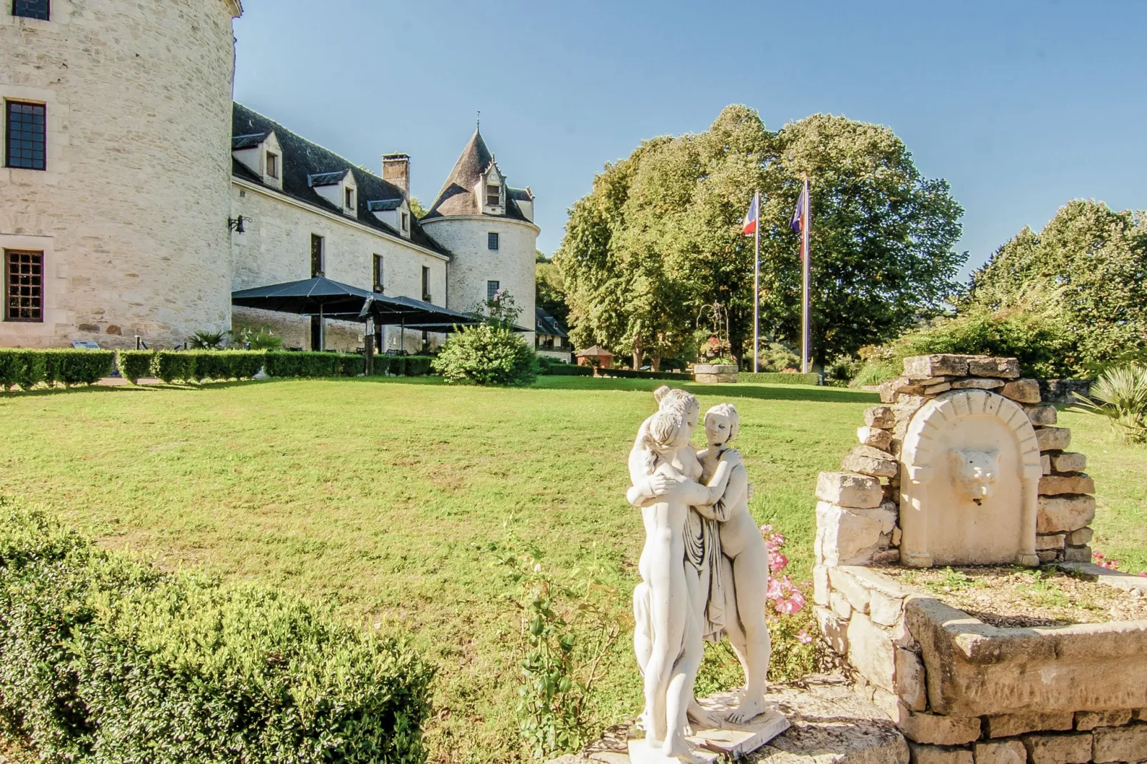 Villa Aubas-Gebieden zomer 1km