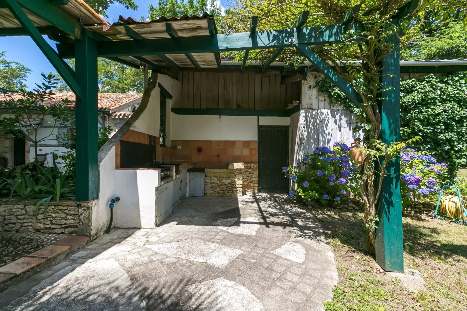 Maison landaise à 30min des plages-Terrasbalkon