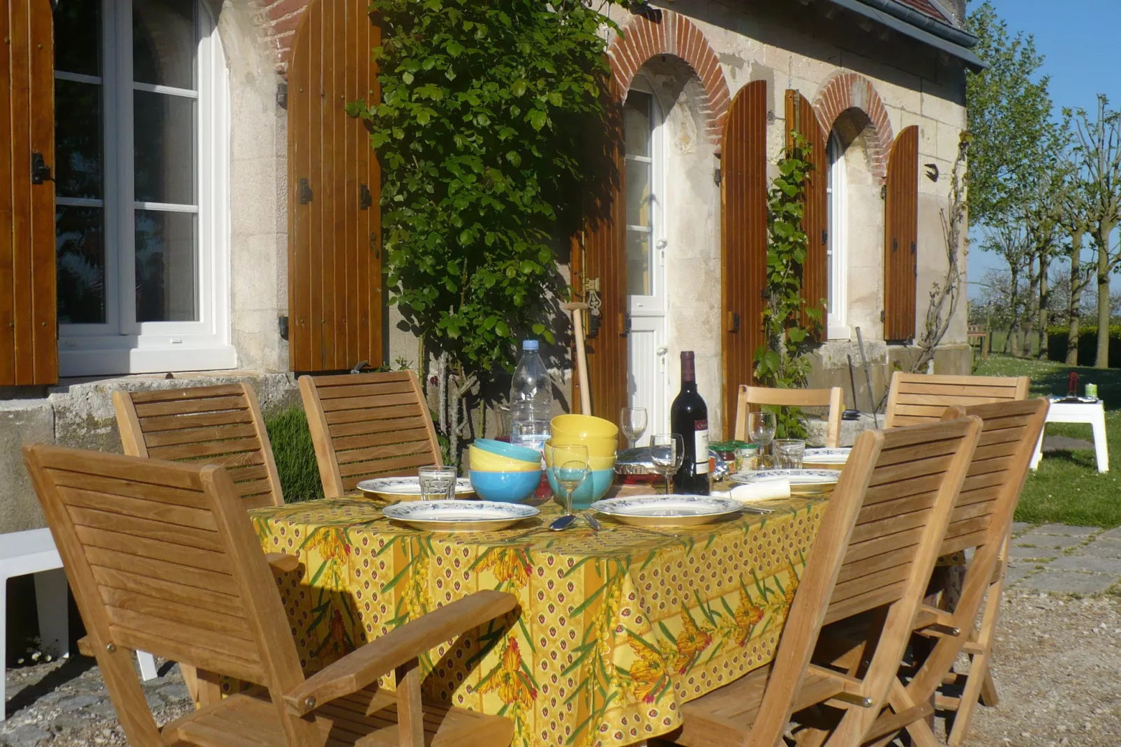 La Ferme les Drageonnières-Terrasbalkon