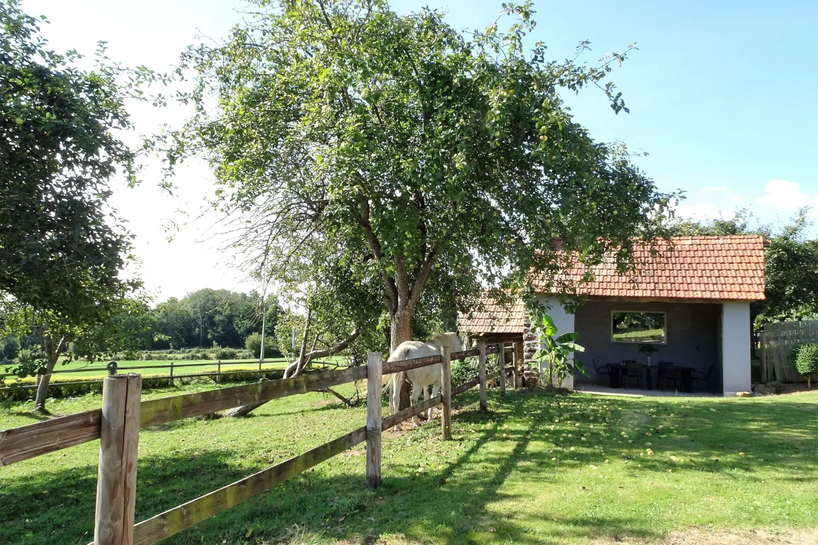 Ferienhaus Saint Ovin-Terrasbalkon