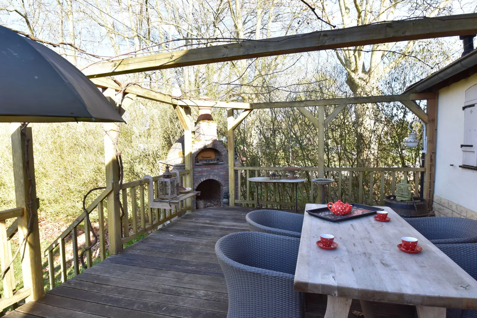 Gite Maison de Garde Barrières-Terrasbalkon