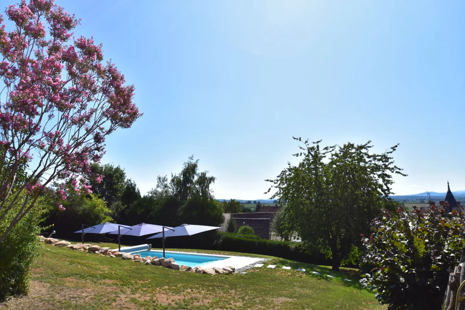 Villa 8 pers piscine-Tuinen zomer